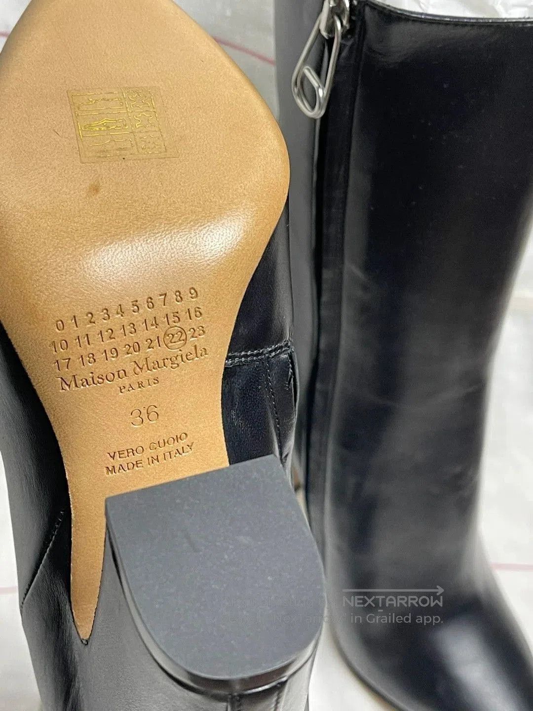Maison Margiela Maison Margiela Black Heeled Leather Boots. Size US 5 / IT 35 - 5 Thumbnail