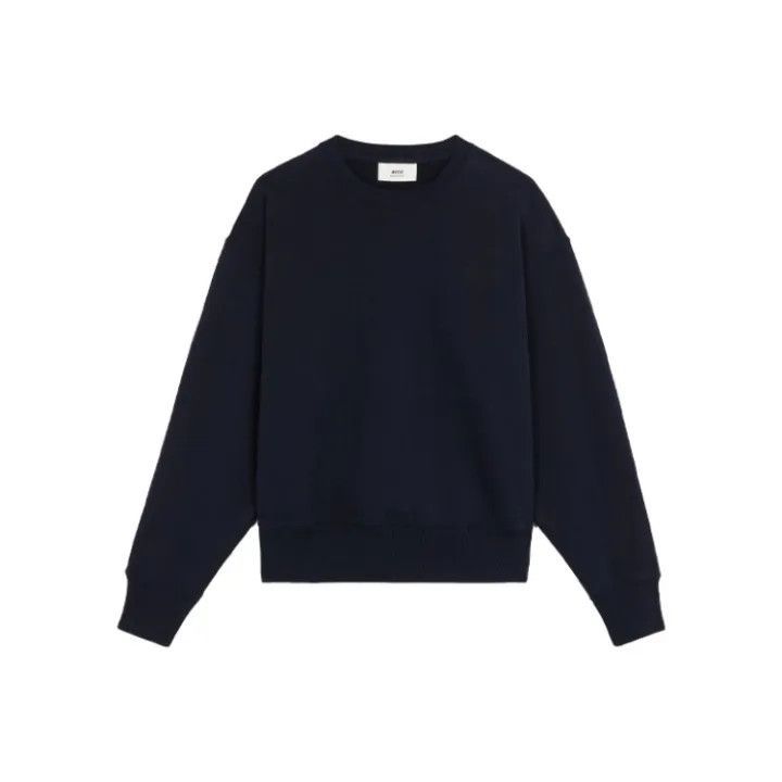 AMI AMI De Coeur Black Embroidered Sweatshirt for Men 0079 Size US S / EU 44-46 / 1 - 1 Thumbnail