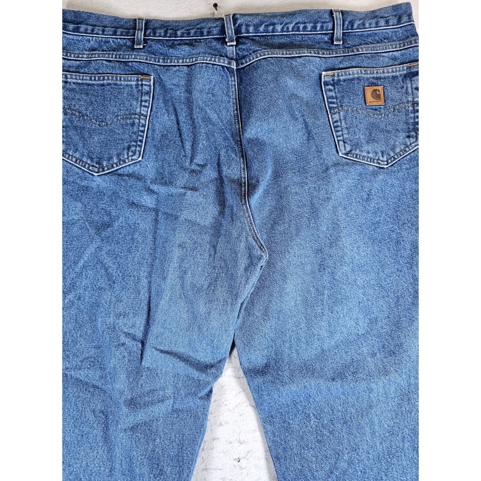 Carhartt VINTAGE Carhartt Jeans Blue Denim B17 DST Relaxed Fit Tapered Leg Workwear Mens Sz 50x30 Size US 34 / EU 50 - 5 Thumbnail