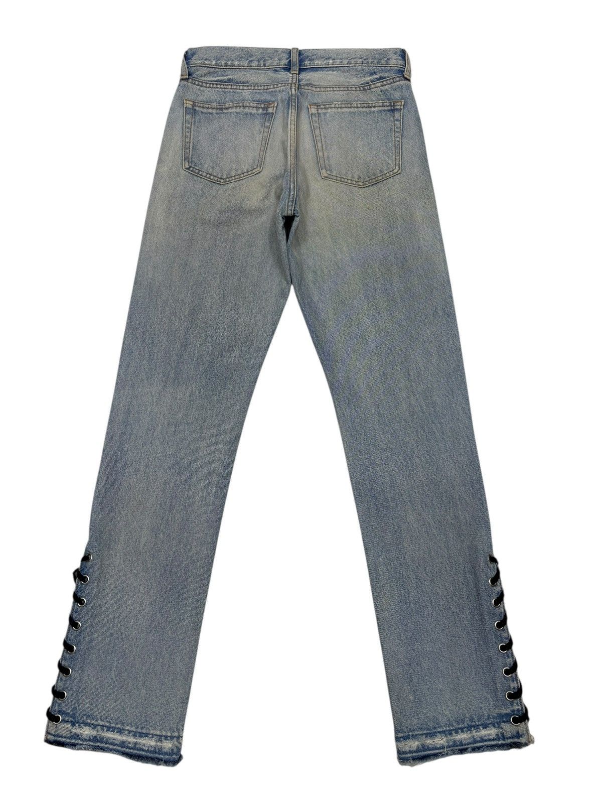 If Six Was Nine Moussy 🇯🇵 Lace Up Distressed Denim Jeans Size 28" / US 6 / IT 42 - 2 Thumbnail