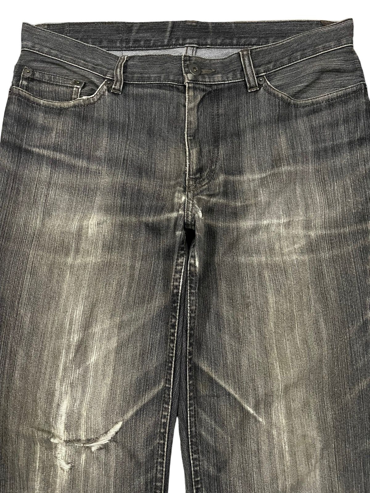 JNCO Vintage Japanese Brand Faded Wash Style Distressed Jeans Size US 33 - 3 Thumbnail