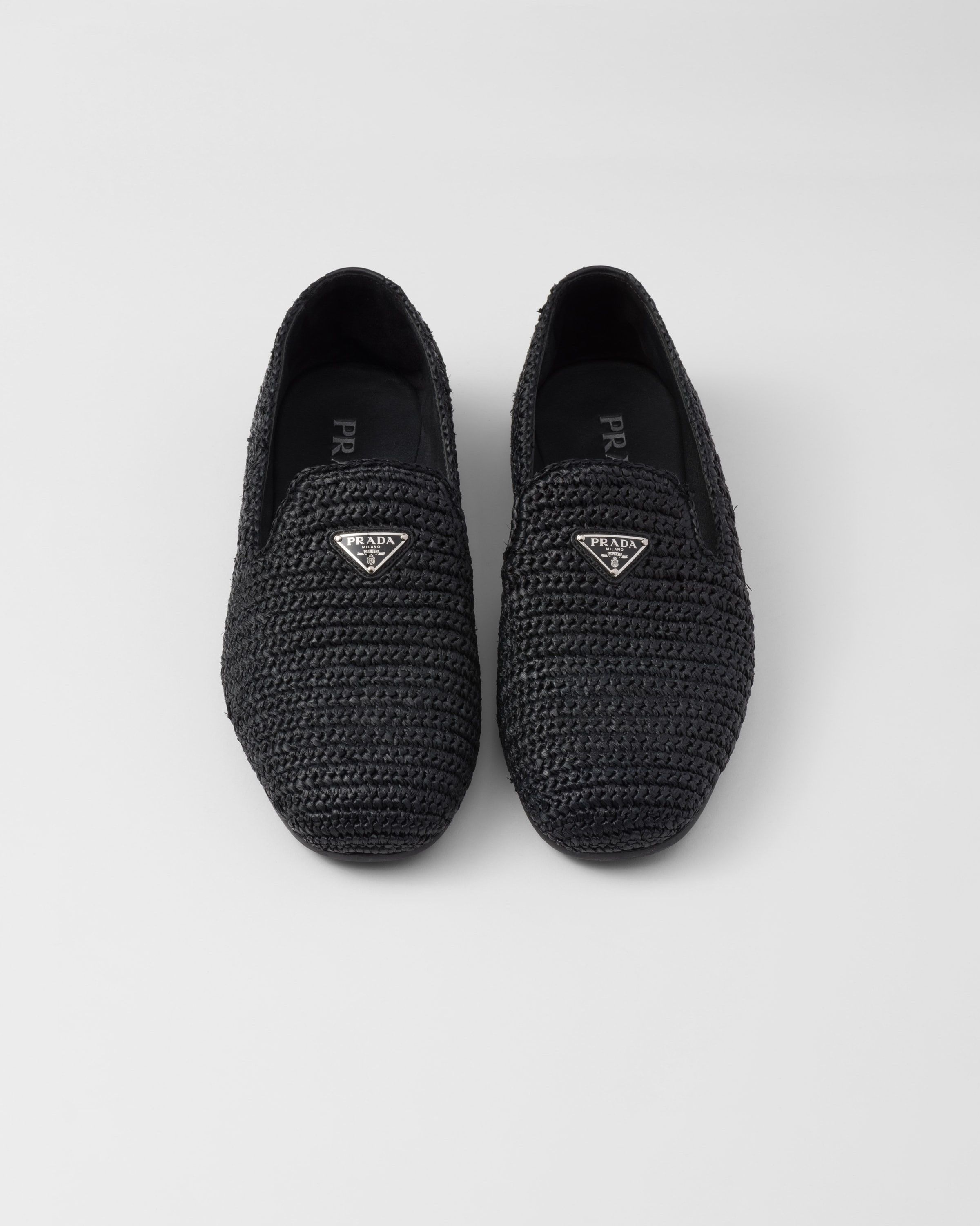Prada o1bcso1str1025 Crochet Slip-On Shoes in Black Size US 9 / EU 42 - 4 Thumbnail
