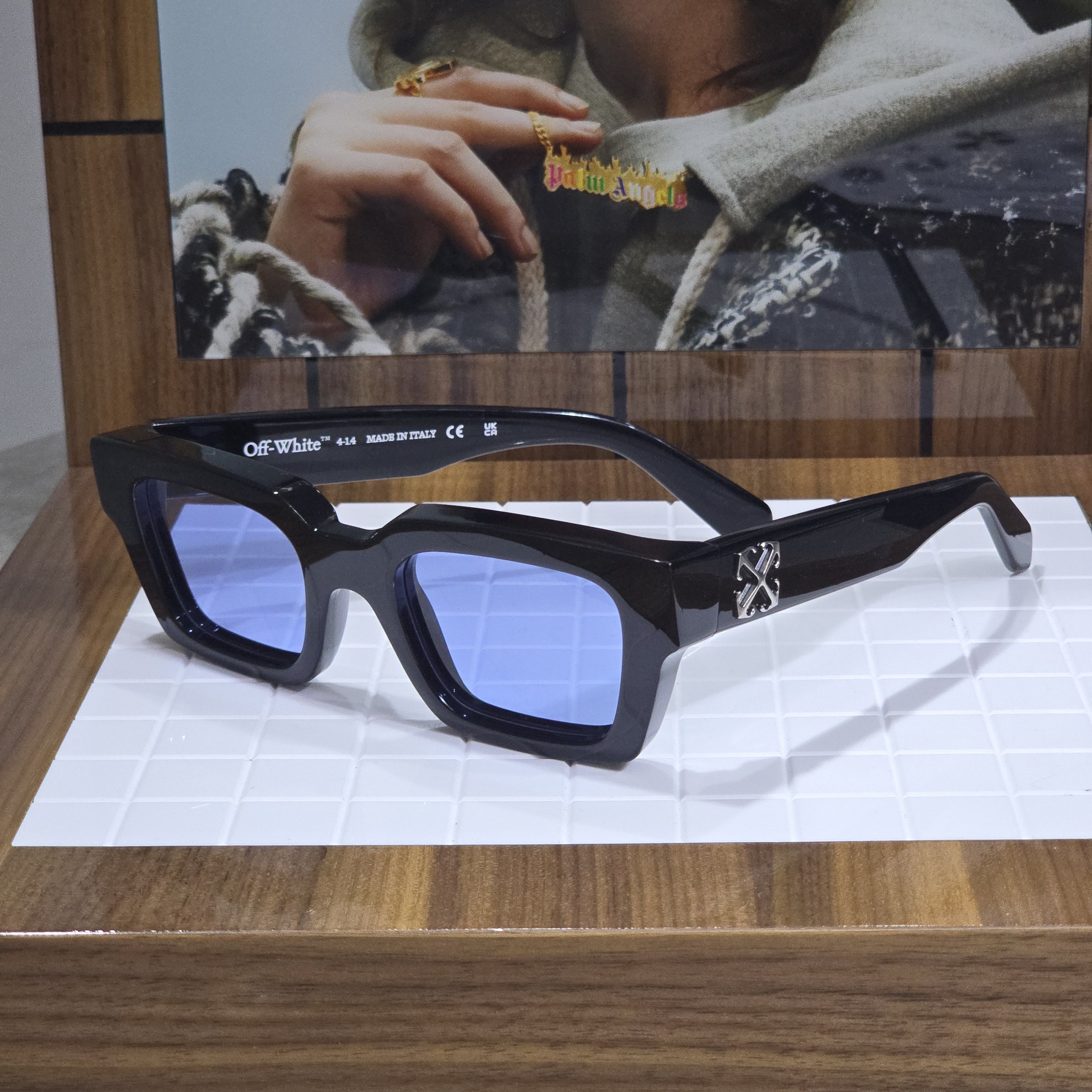 Off-White OFF WHITE Virgil Sunglasses BLACK BLUE Size ONE SIZE - 3 Thumbnail