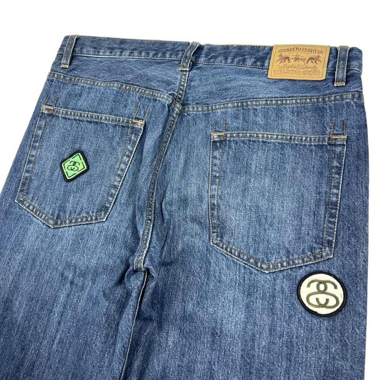 Stussy Vintage 2000s Stussy Patch Denim Jeans - Waist: 36” Size US 36 / EU 52 - 3 Thumbnail