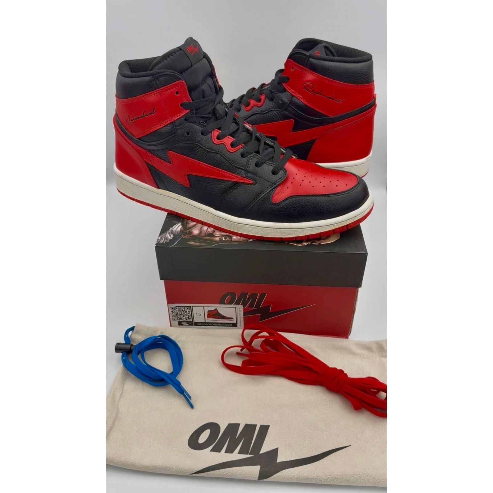 & Other Stories OMI Reloaded Air Zero Red Black “Rodman” Sz15 Size US 15 / EU 48 - 1 Thumbnail
