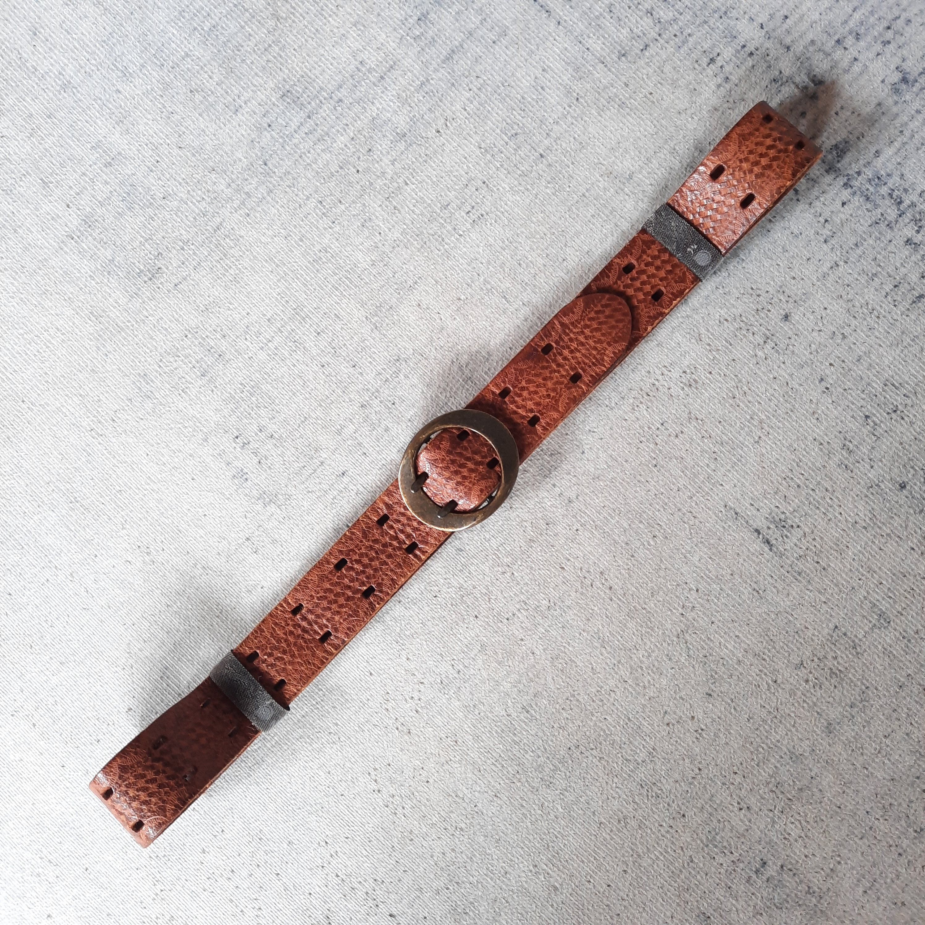 Takeo Kikuchi 🕸️ TK by takeo kikuchi solid brass punk rock leather belt Size ONE SIZE - 6 Thumbnail