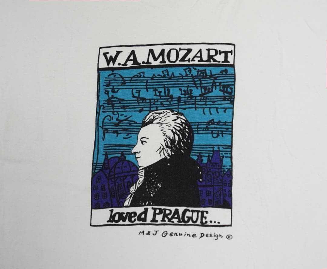 Vintage 90's W.A. Mozart Tシャツ アート ビンテージ Size US M / EU 48-50 / 2 - 2 Thumbnail