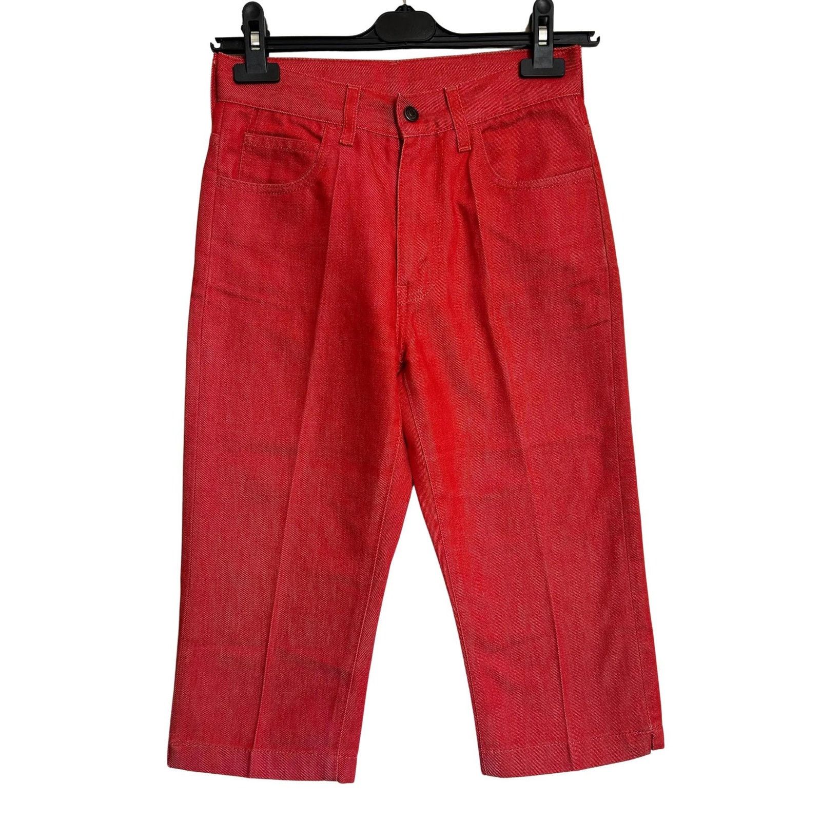 Levi's Levi's 526 Sta-Prest Red Capri Jeans Made in Italy 90s Size US 27 - 1 Thumbnail