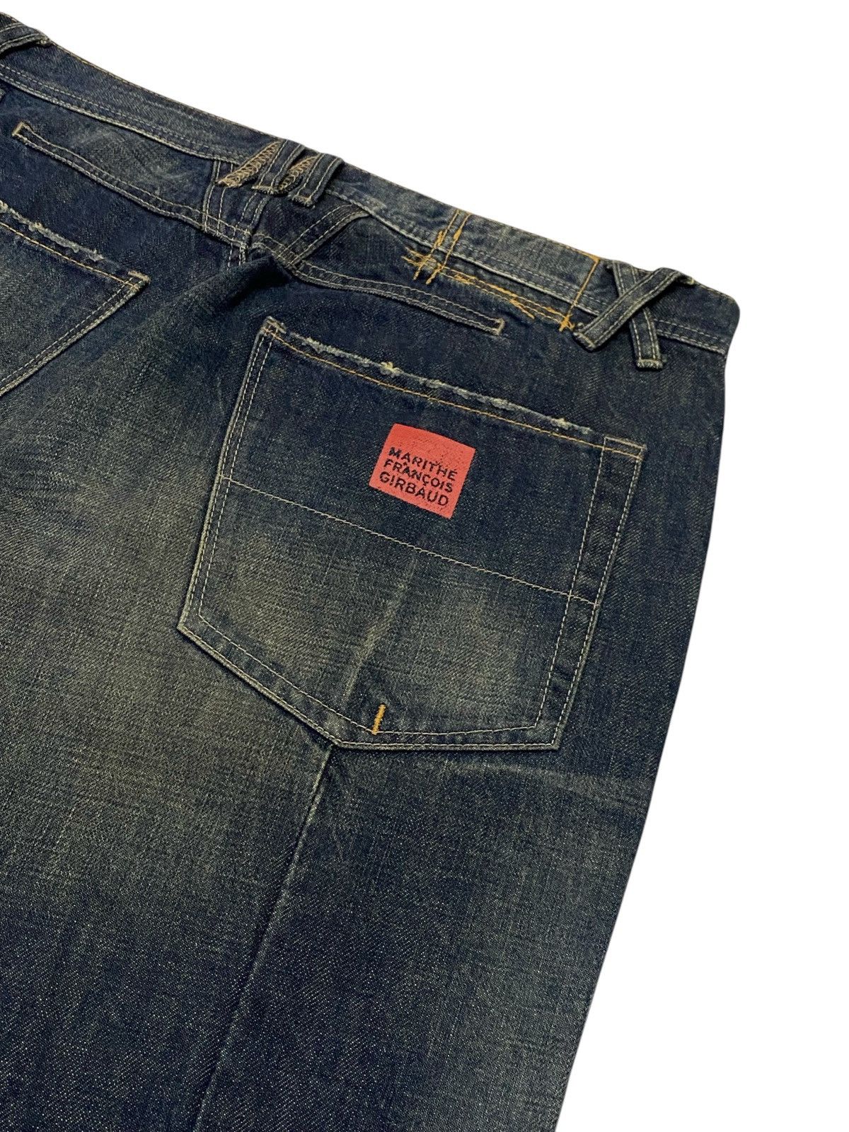 Marithe + Francois Girbaud Marithe Francois Girbaud Distressed Wide Leg Denim Pants Size US 36 / EU 52 - 8 Thumbnail