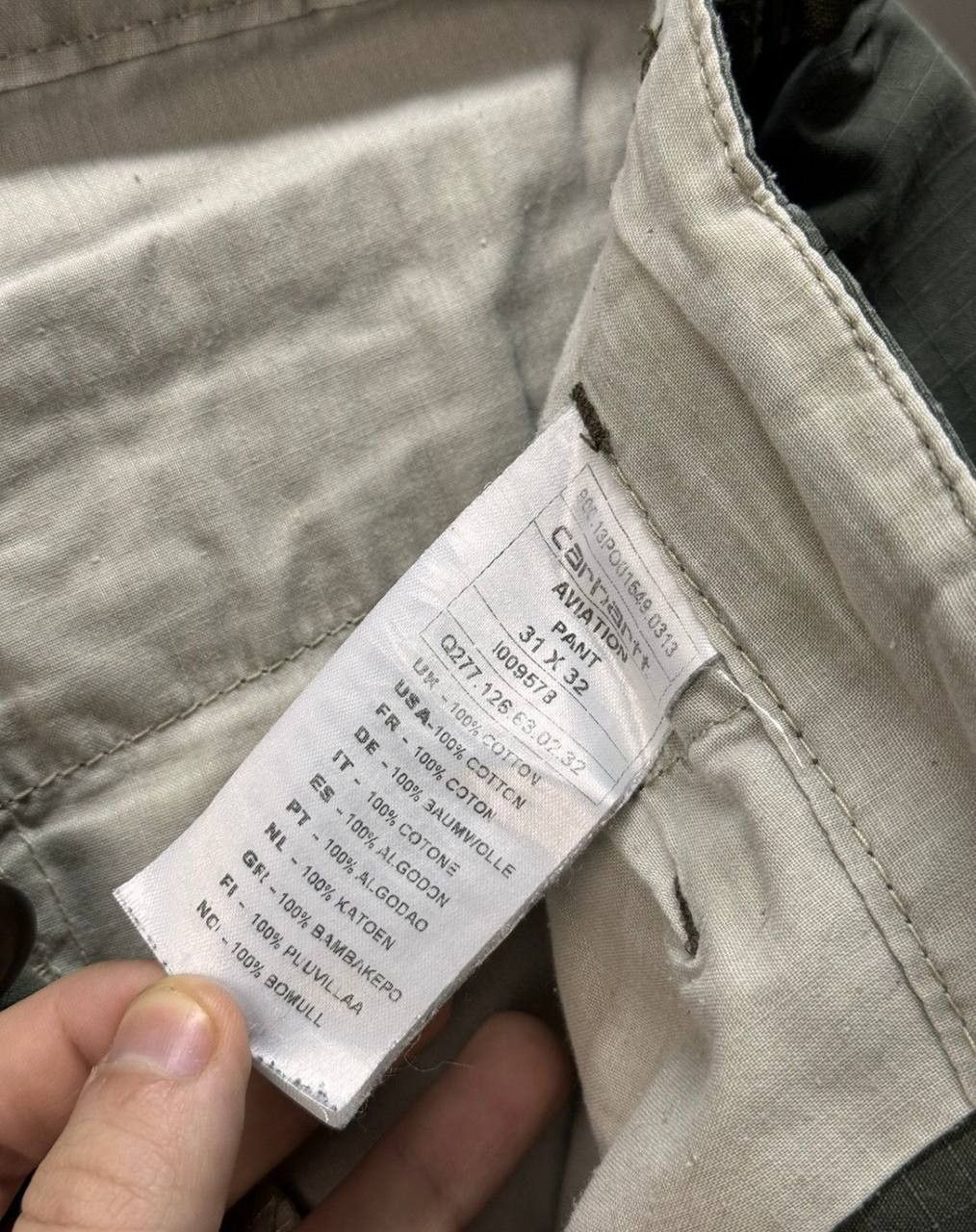 Carhartt Cargo Vintage Pants Carhartt Double Knee Baggy Fit Opium Size US 31 - 9 Thumbnail