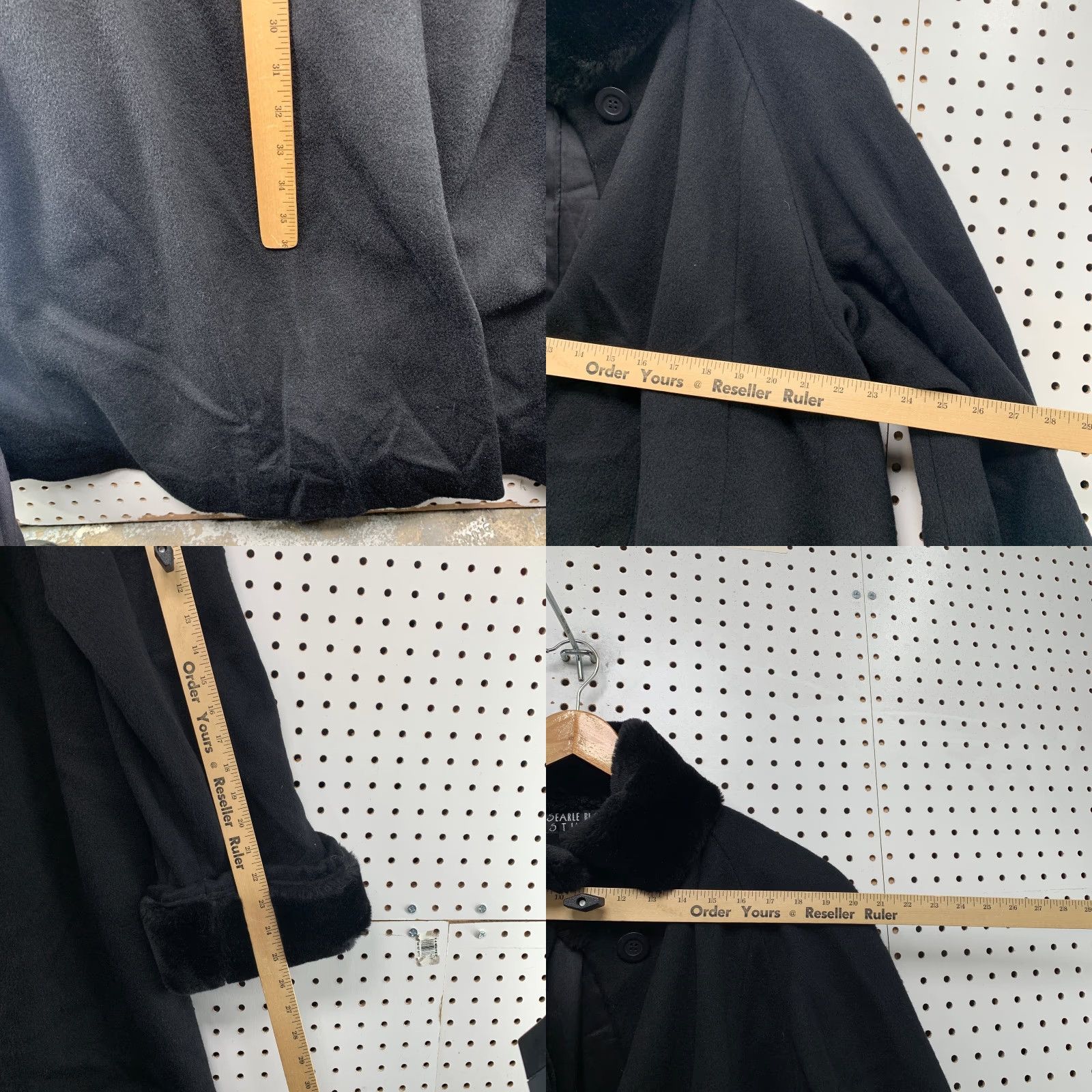 Vintage VINTAGE Searle Blatt 80s Black 100% Wool Swing Coat Womens Size 8 Union Made USA Size M / US 6-8 / IT 42-44 - 9 Thumbnail