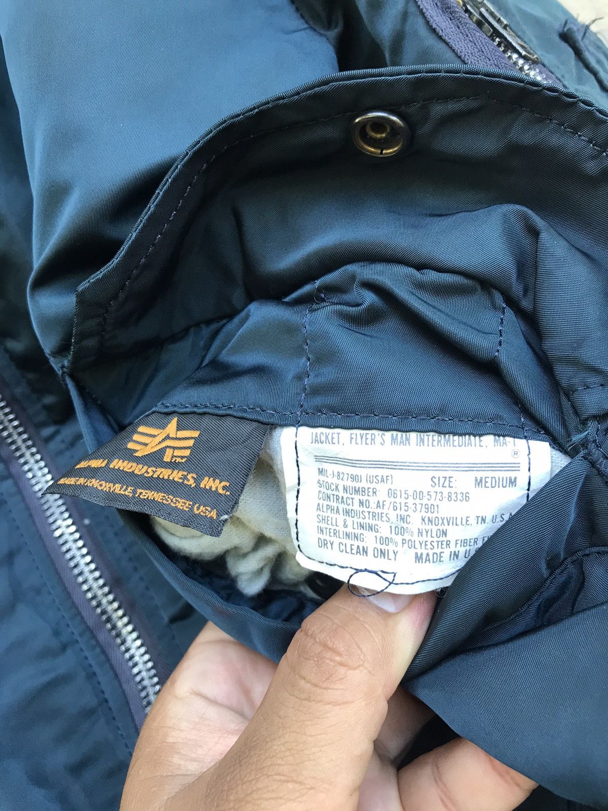 Alpha Industries RARE VINTAGE 70s ALPHA INDUSTRIES MA1 BOMBER IDEAL ZIPPER Size US M / EU 48-50 / 2 - 10 Thumbnail