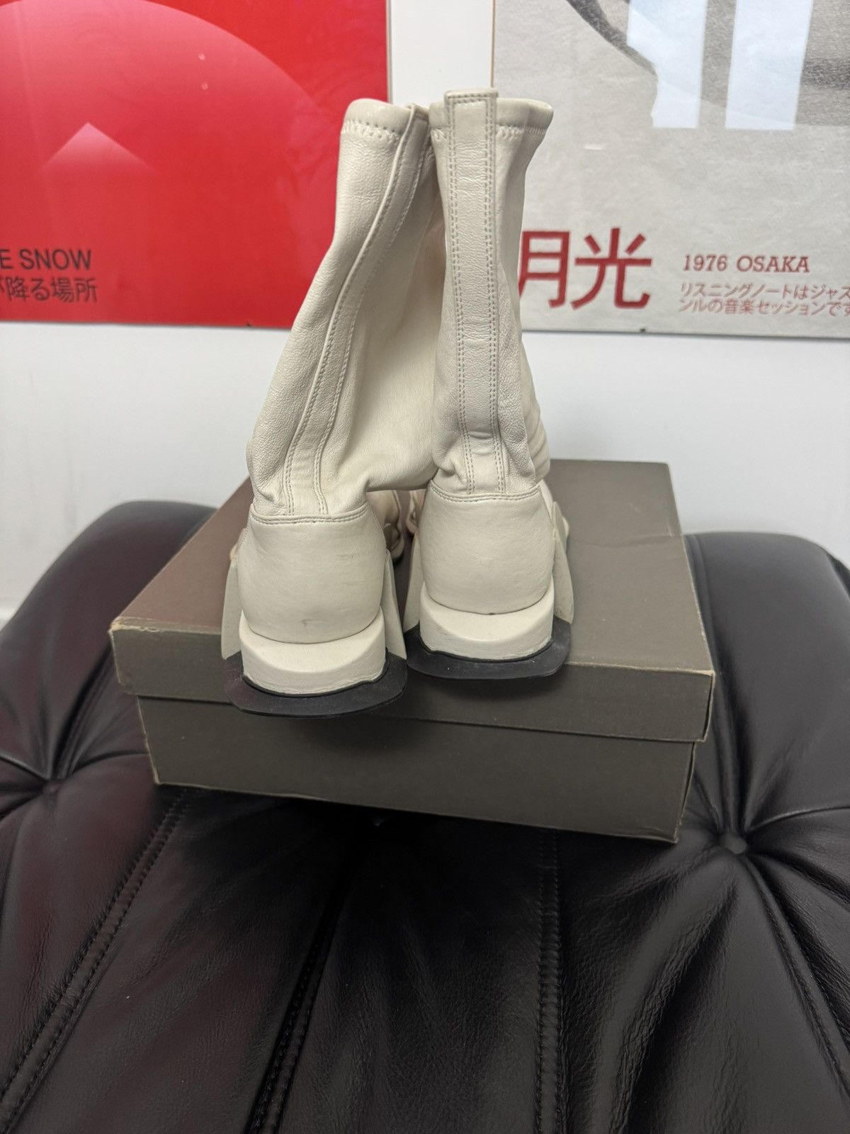 Adidas × Rick Owens Rick Owens Adidas Level Runner Stretch Socks HighTop Leather Size US 8 / EU 41 - 6 Thumbnail
