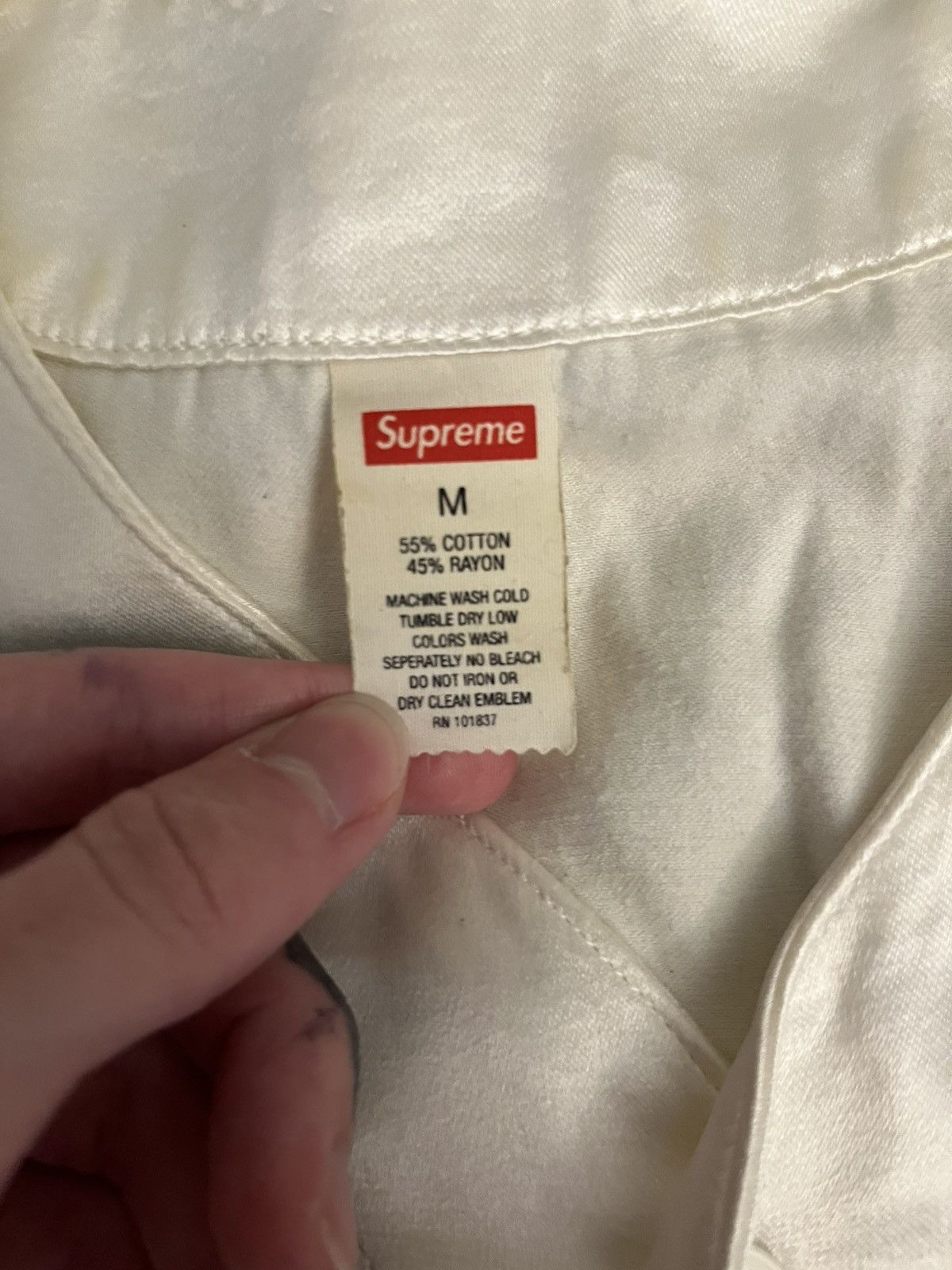 Supreme Supreme Satin Baseball Jersey Size US M / EU 48-50 / 2 - 3 Thumbnail