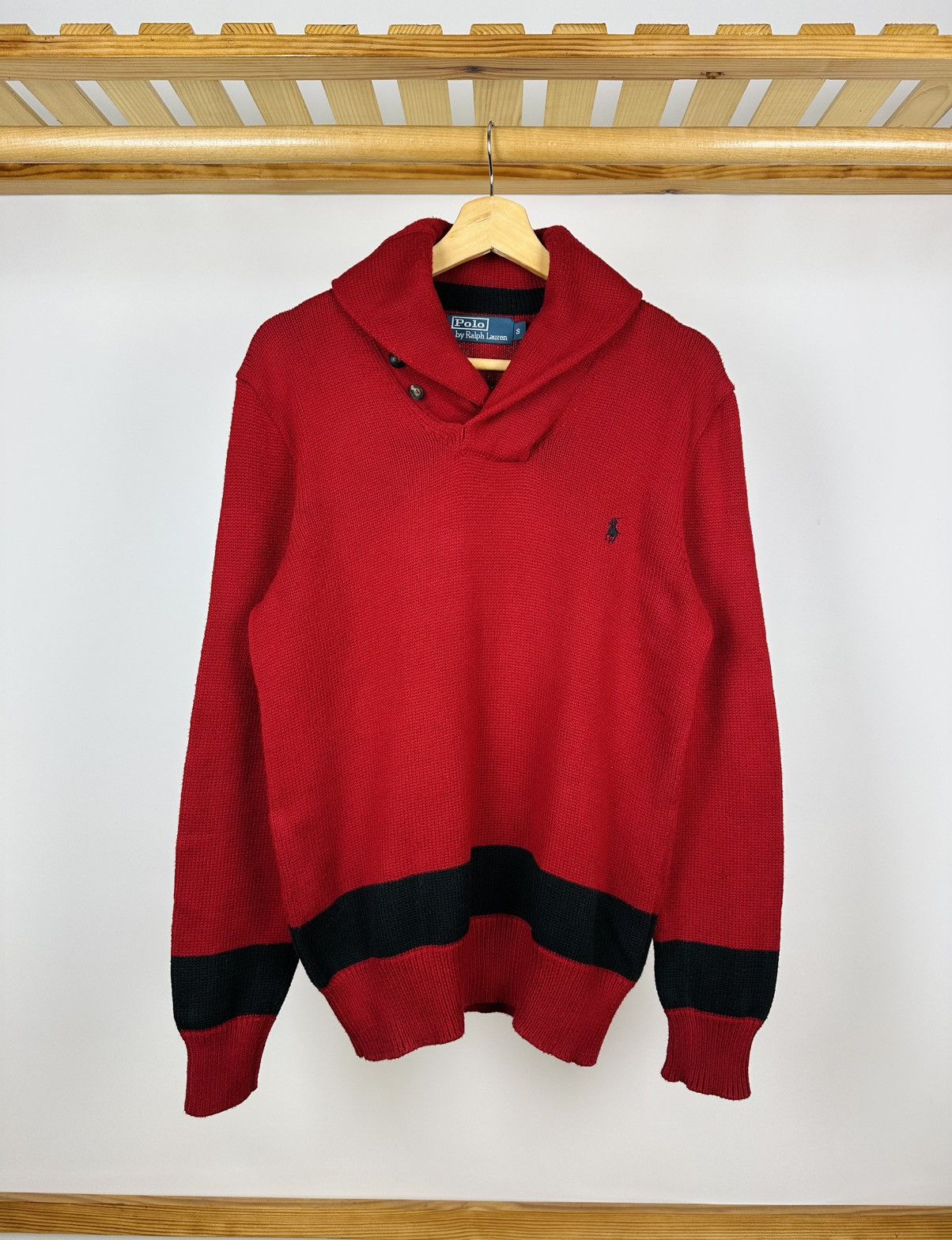 Polo Ralph Lauren Vintage Polo Ralph Lauren Red Cardigan Sweater Size S Size US S / EU 44-46 / 1 - 1 Thumbnail