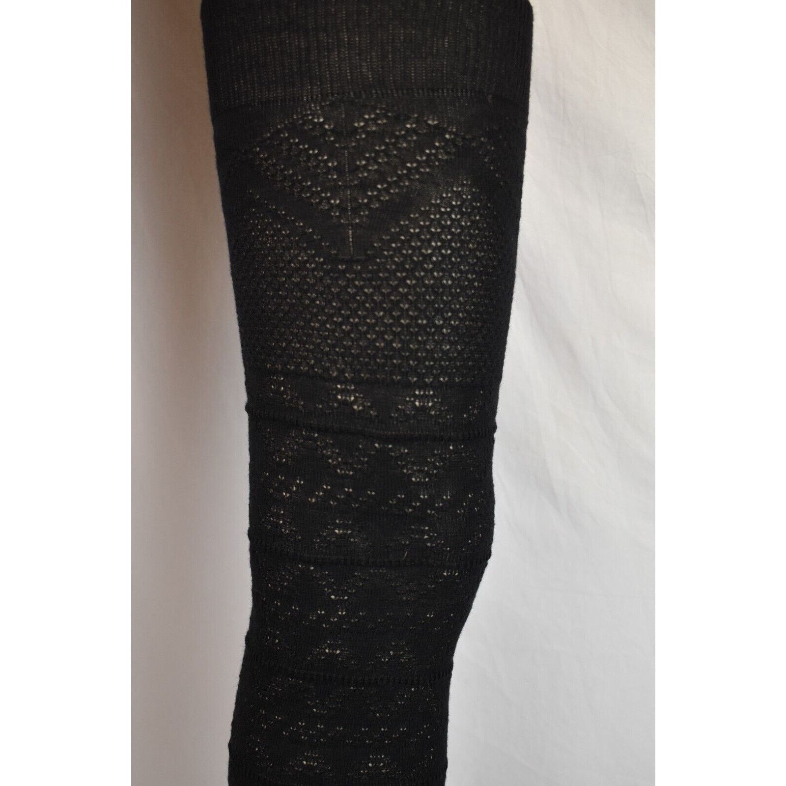 Miu Miu MIU MIU PRADA BLACK WOOL OTK BOOT LONG STOKINGS 3 L IT $725 Size ONE SIZE - 7 Thumbnail