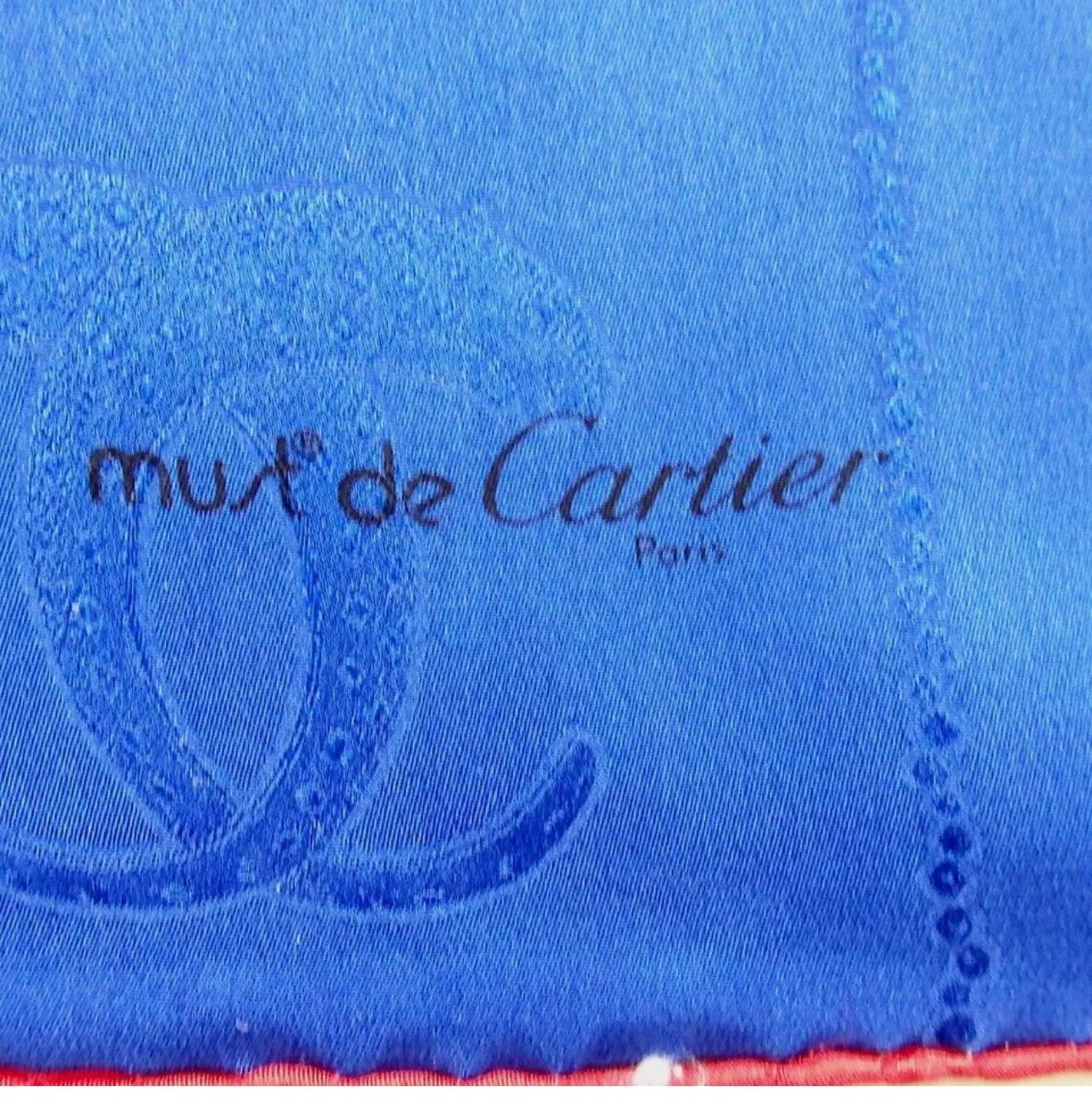 Cartier Cartier Blue Silk Scarf with Jewelry Motif handmade Chic Size ONE SIZE - 7 Thumbnail