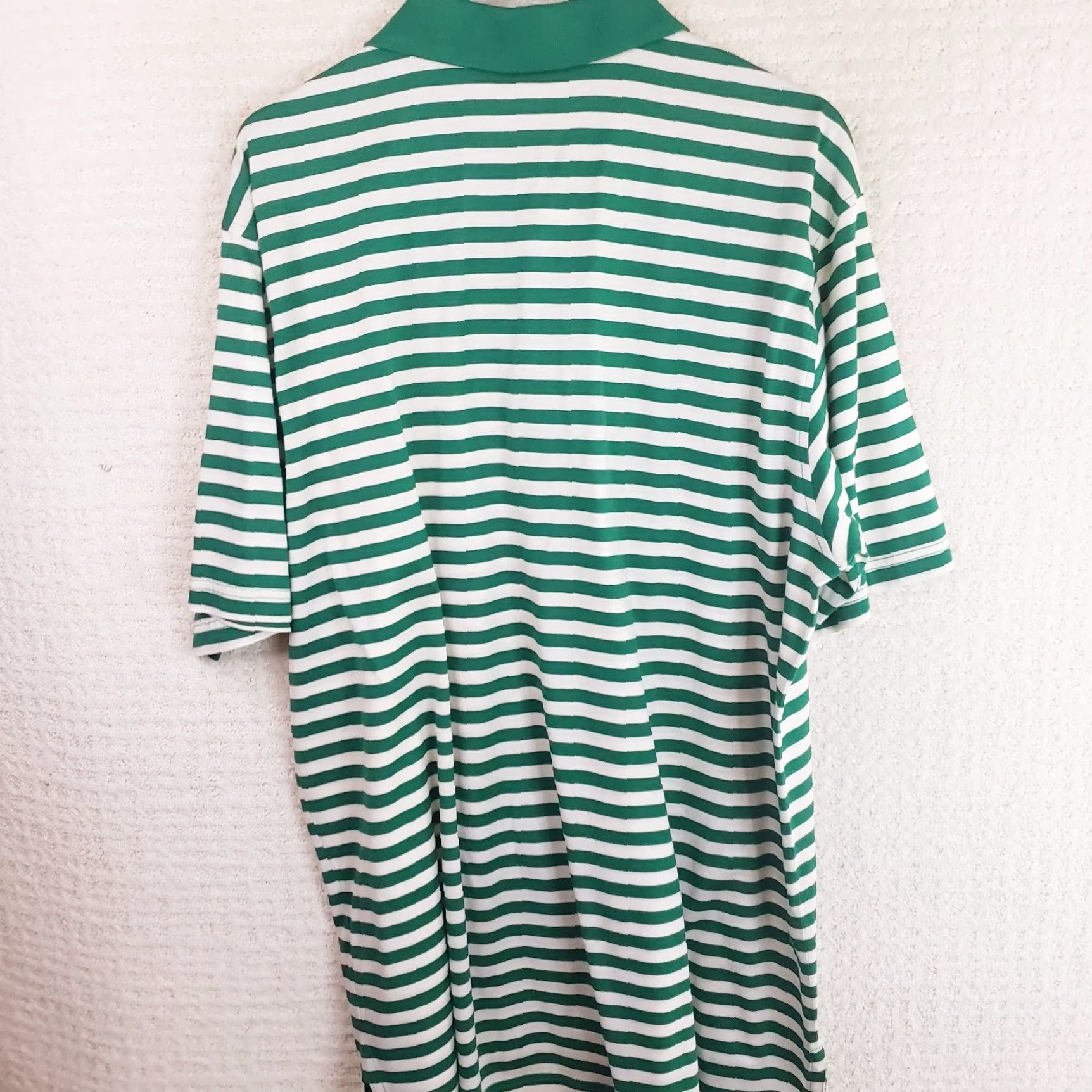 Vintage Martin Polo Shirt Men's L Green White Short Sleeve Pima Cotton Striped Golf Polo Mar tin Size US L / EU 52-54 / 3 - 7 Thumbnail