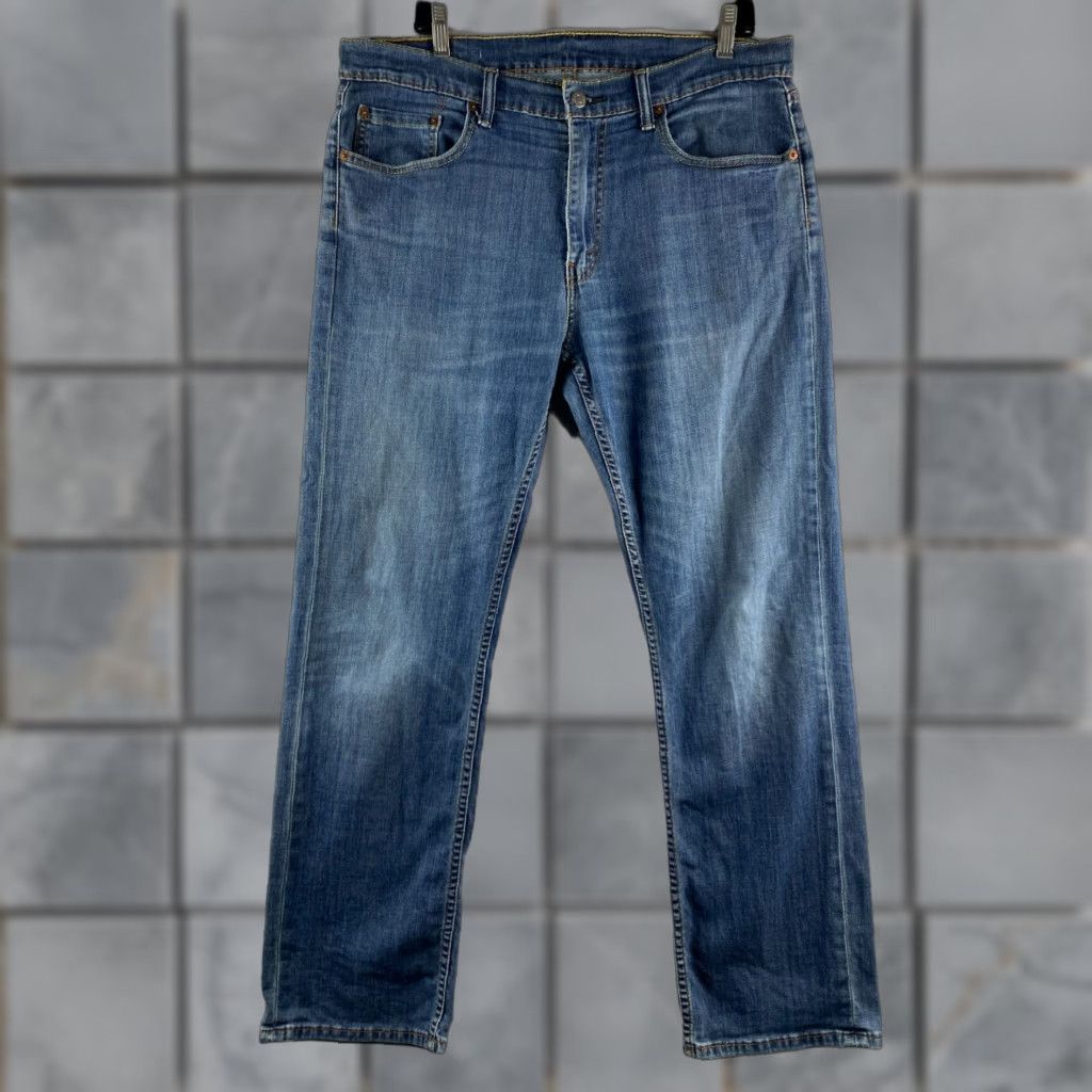 Levi's Levi's Jeans Mens 559 Blue Relaxed Straight 36 x 32 Distressed Medium Wash Denim 5-Pocket Design Jeans Mens Size US 36 / EU 52 - 1 Thumbnail