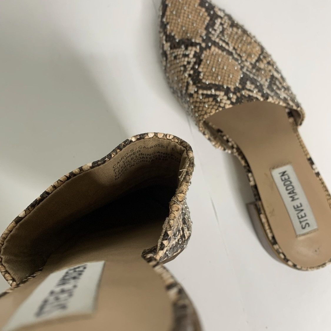 Steve Madden Steve Madden Snake Print Slip-On Mules Almond Toe Size 6.5 Size US 6.5 / IT 36.5 - 11 Thumbnail