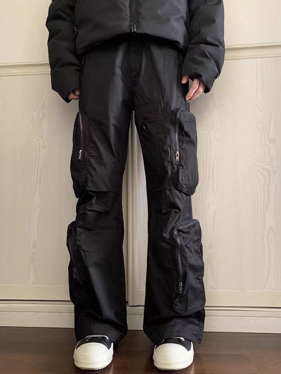 Jean Casual Black Loose-Fit Multi-Pocket Pants Size US 34 / EU 50 - 2 Thumbnail