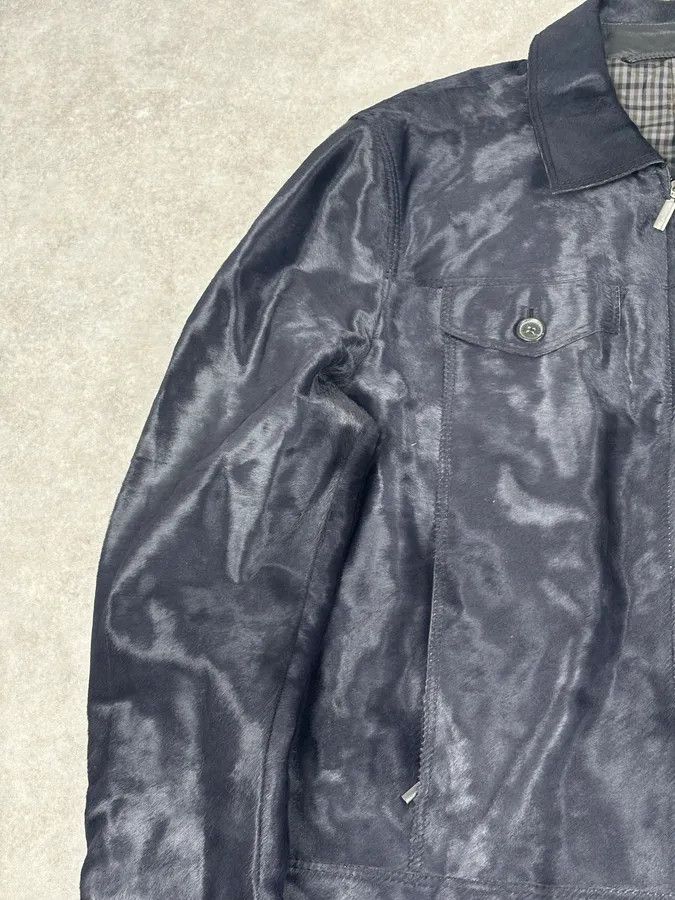 Brioni Brioni Dark Black Pony Hair Leather Jacket Size US L / EU 52-54 / 3 - 8 Thumbnail