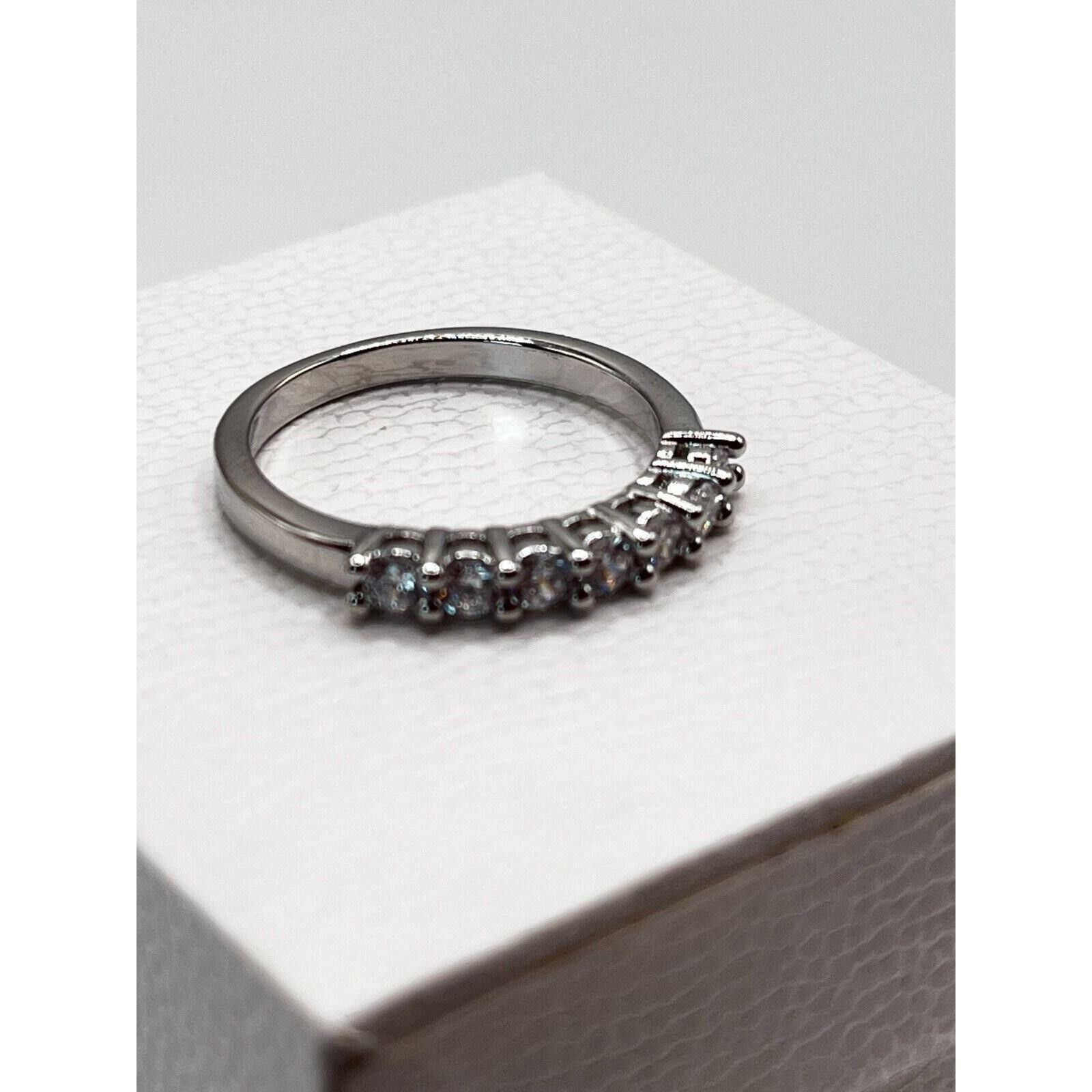 The Unbranded Brand Sterling Quartz and Cubic Zirconia Sparkle CZ Half Dome Ring Size ONE SIZE - 3 Thumbnail