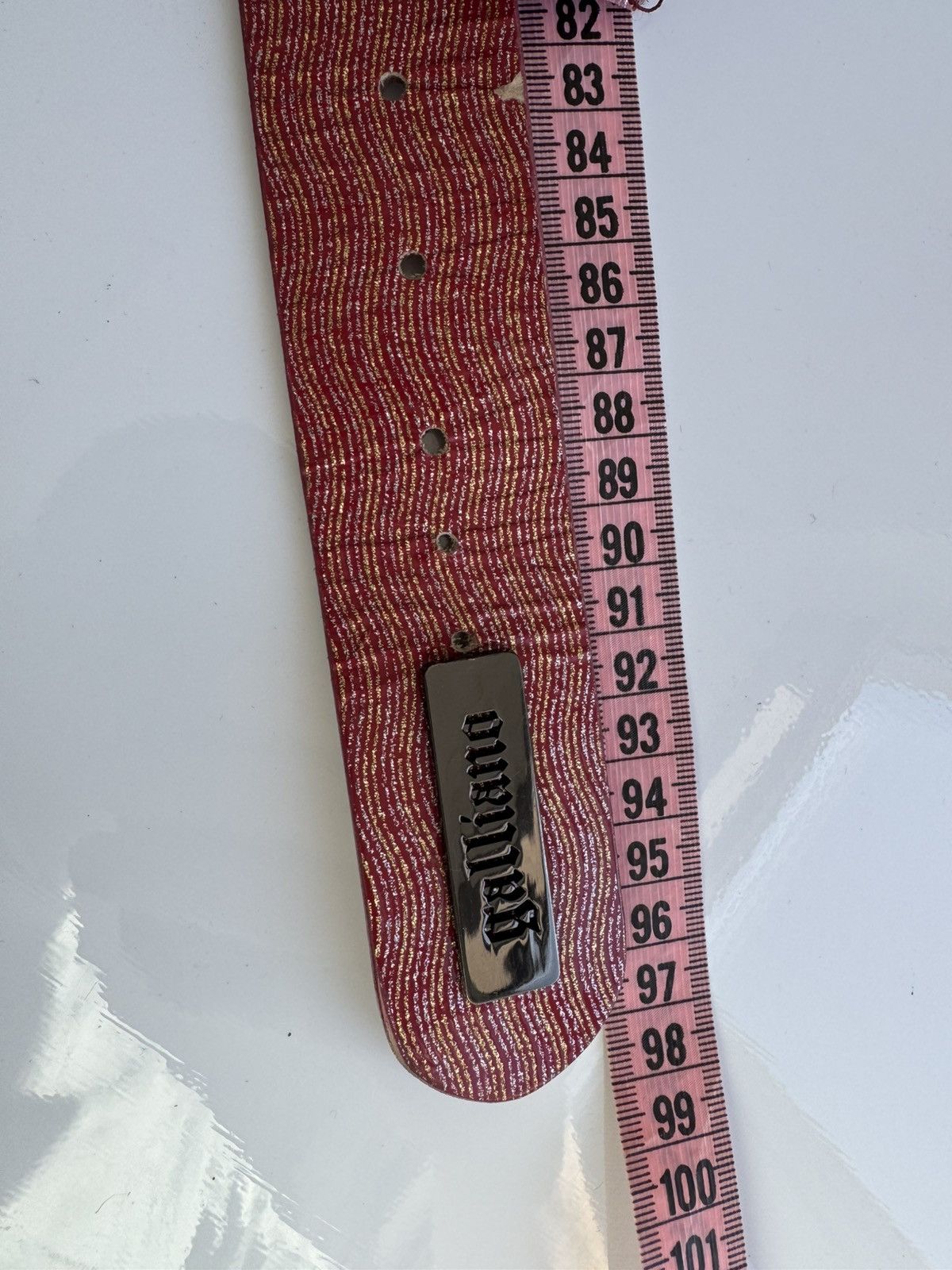 John Galliano John Galliano Belt Red Metal Studded Vintage Size ONE SIZE - 8 Thumbnail