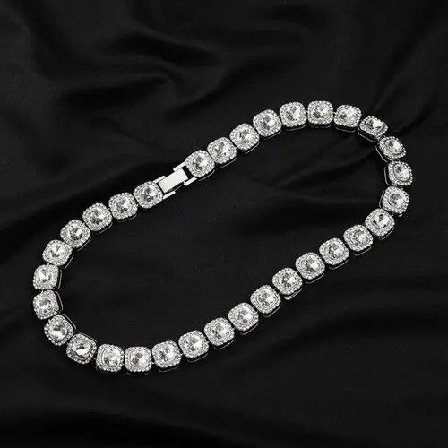 VIBE Rhinestone Cuban Necklace Size ONE SIZE - 1 Thumbnail