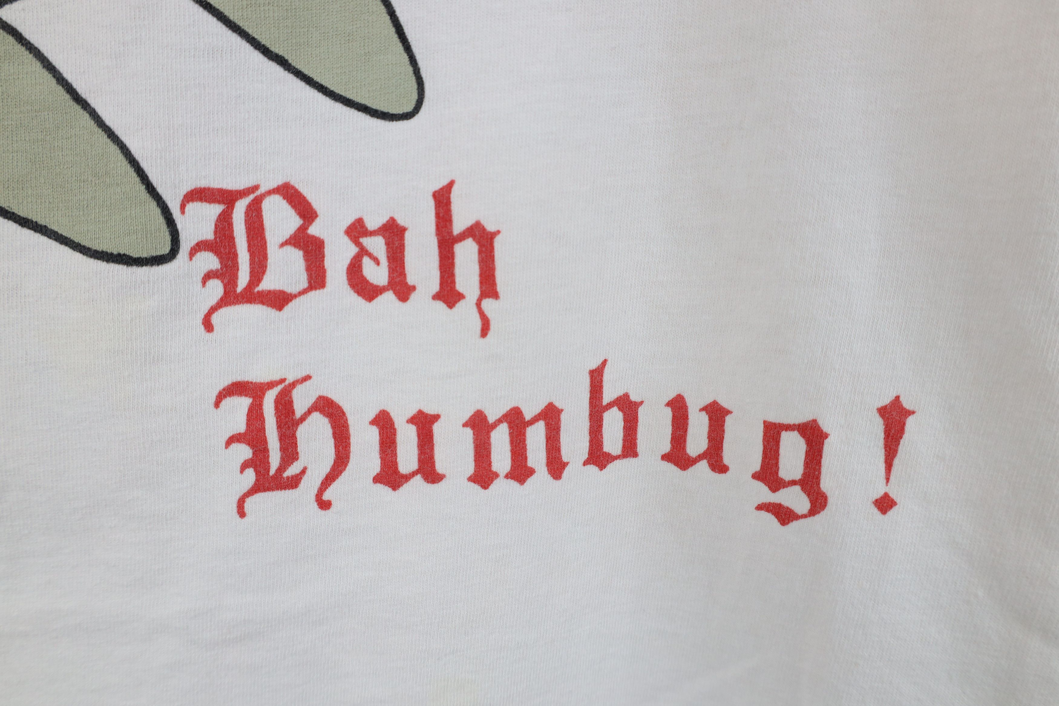 Vintage Vintage 90s Bah Humbug Short Sleeve T-Shirt Cotton USA Size US XL / EU 56 / 4 - 5 Thumbnail