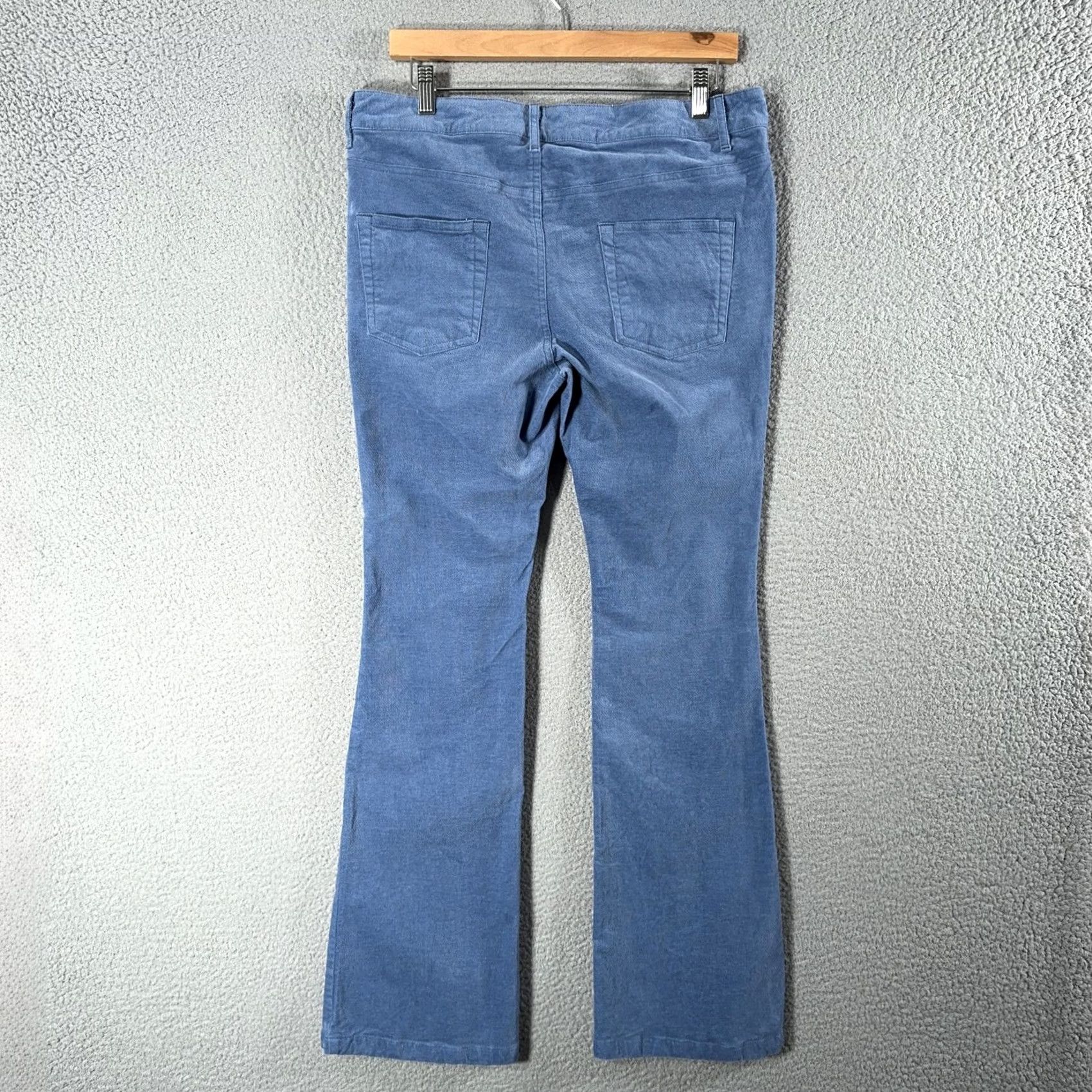 Vintage PHIX England Corduroy Flare Pants Mens 34 Blue Slim Flared 70s Rocker Trousers Size US 34 / EU 50 - 2 Thumbnail