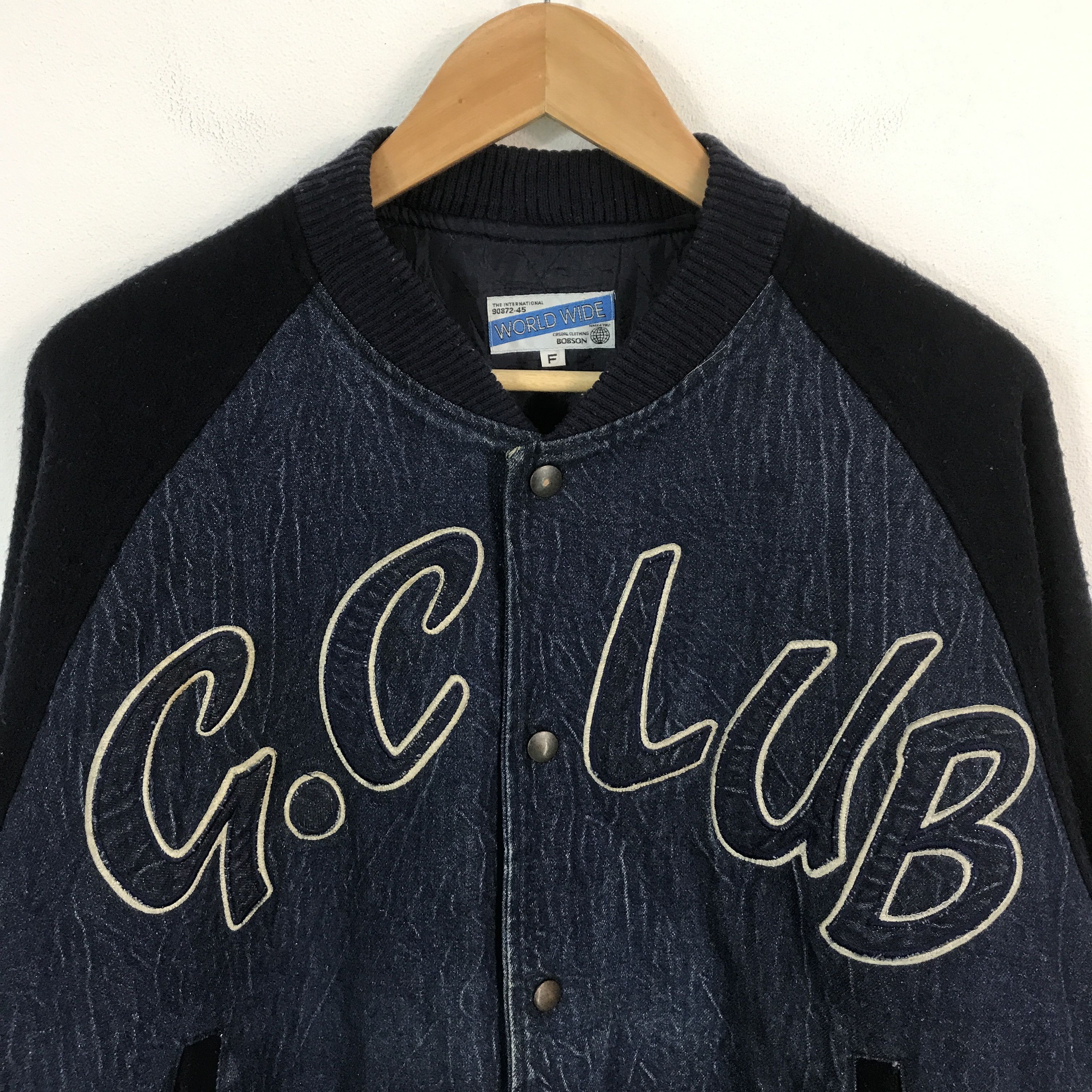 Japanese Brand japan gclub denim Wool varsty jacket Size US XL / EU 56 / 4 - 3 Thumbnail