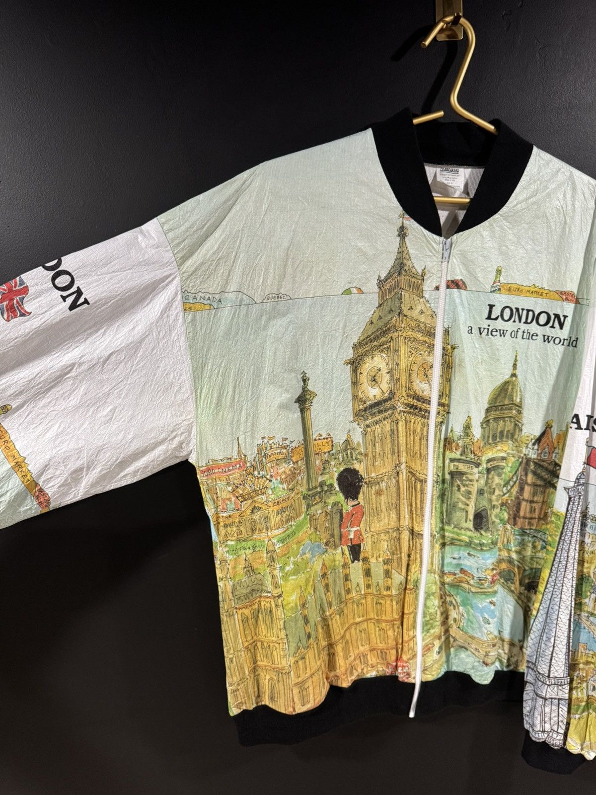 Other 80s / 90s Vintage London Paris Map Windbreaker Jacket XL Size US XL / EU 56 / 4 - 4 Thumbnail