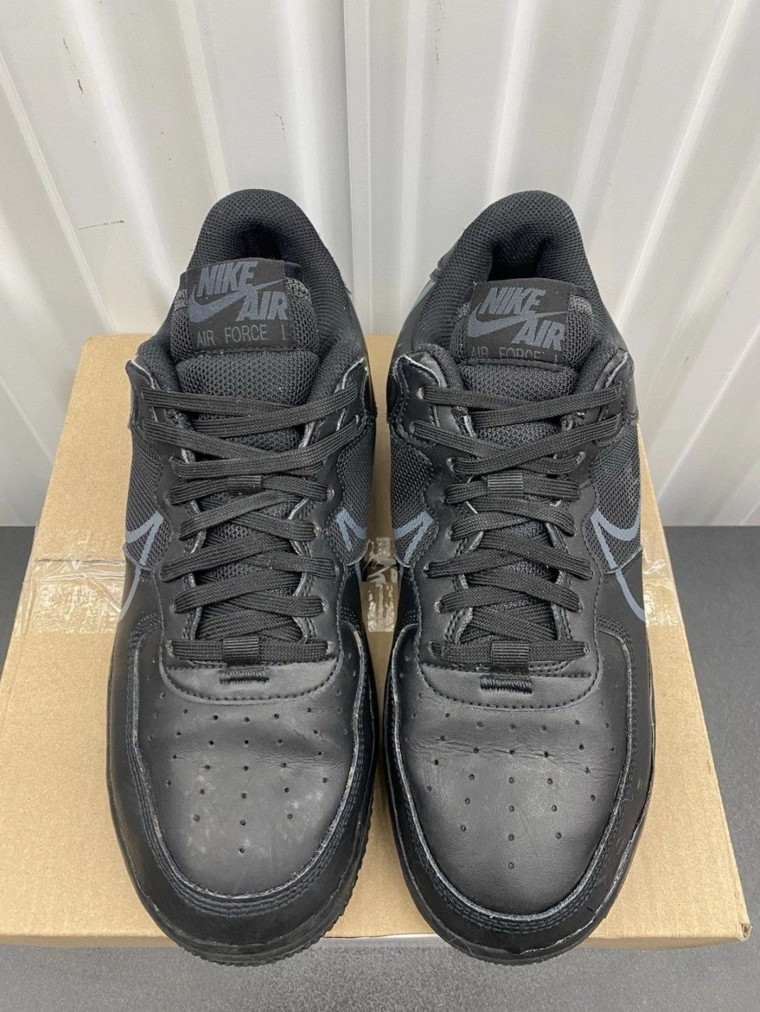 Nike Nike Air Force 1 Low React Triple Black CT1020002 Size 11 Size US 11 / EU 44 - 2 Thumbnail
