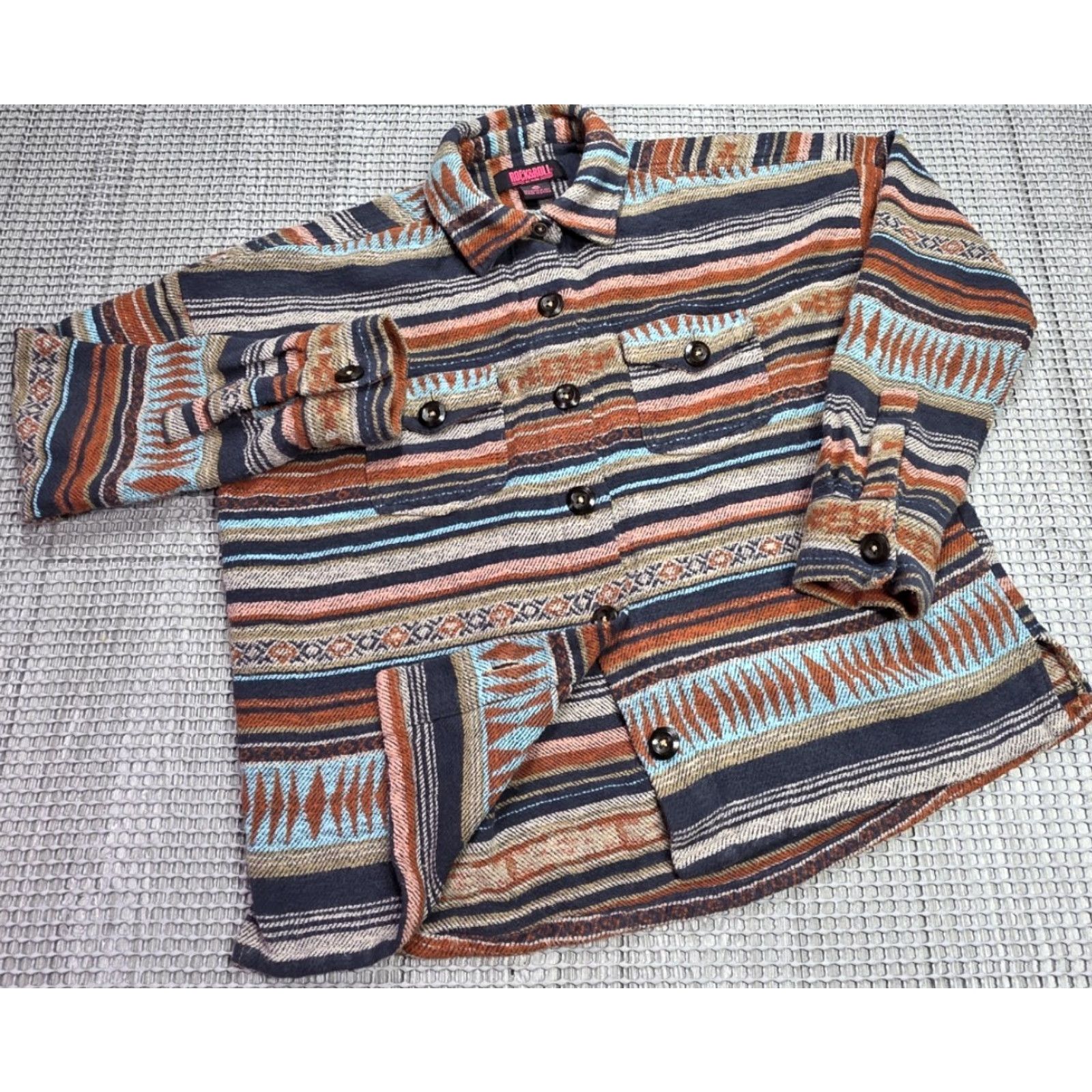 Denime Rock & Roll Shirt Jacket Multicolor Aztec S Rock & Roll Shirt Jacket Aztec Multicolor S Womens Size S / US 4 / IT 40 - 2 Thumbnail