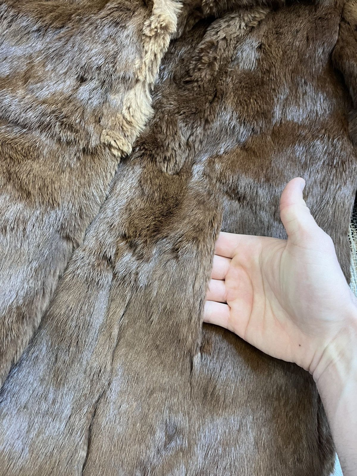 Vintage Hype Vintage Real Fur Jacket Brown Coats Avantgarde retro Size L / US 10 / IT 46 - 11 Thumbnail