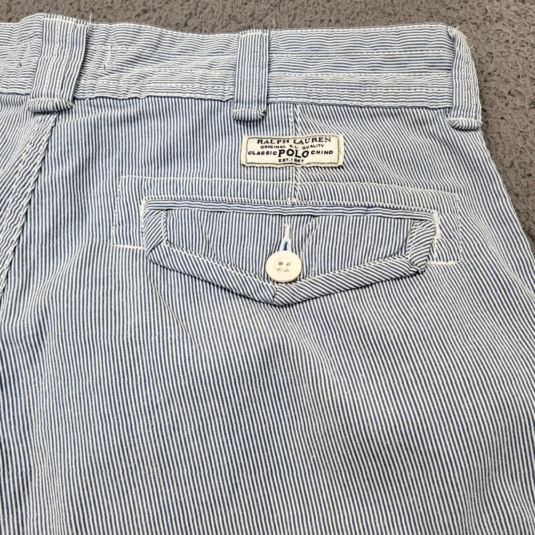 Polo Ralph Lauren Polo Ralph Lauren Shorts Men's Size 34 Hickory Striped Railroad Cotton Cargo EUC Size US S / EU 44-46 / 1 - 6 Thumbnail