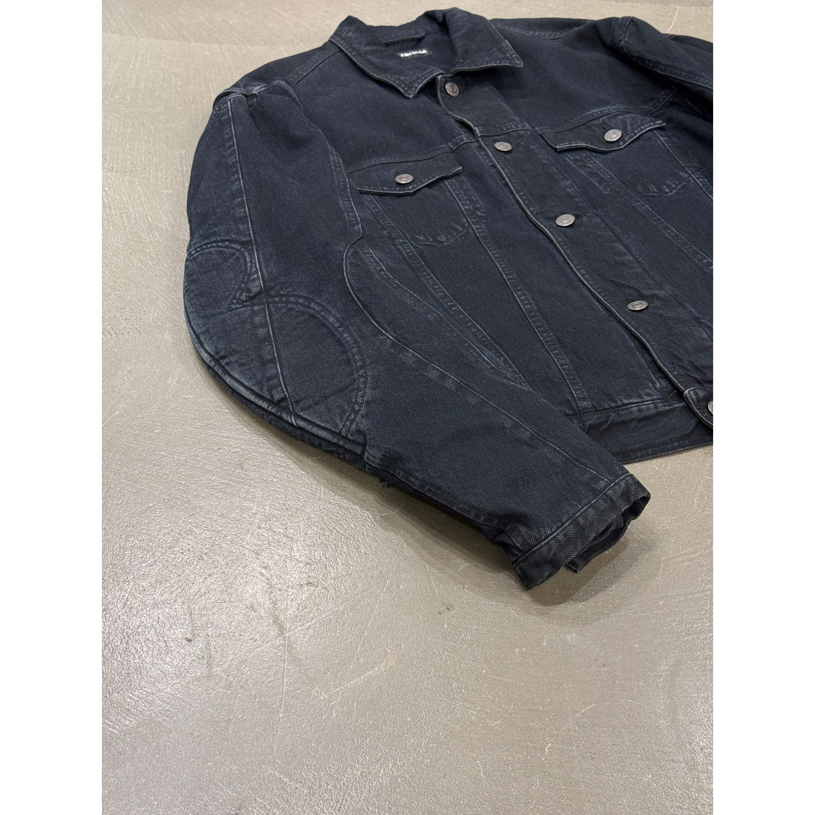 Balenciaga A/W2019 Balenciaga by Demna padded biker denim jacket Size US M / EU 48-50 / 2 - 5 Thumbnail