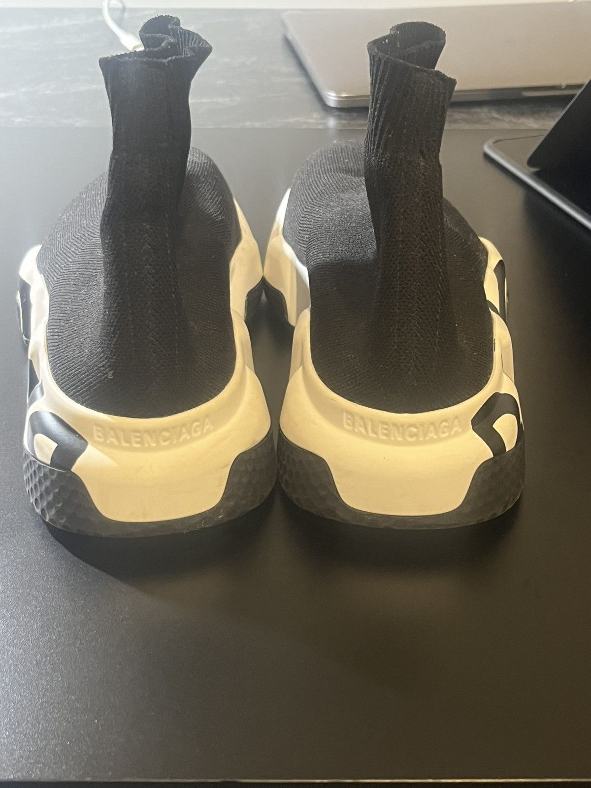 Balenciaga Balenciaga Speed Trainer “Graffiti” Sock Sneakers WhiteBlack Size US 6 / IT 36 - 13 Thumbnail