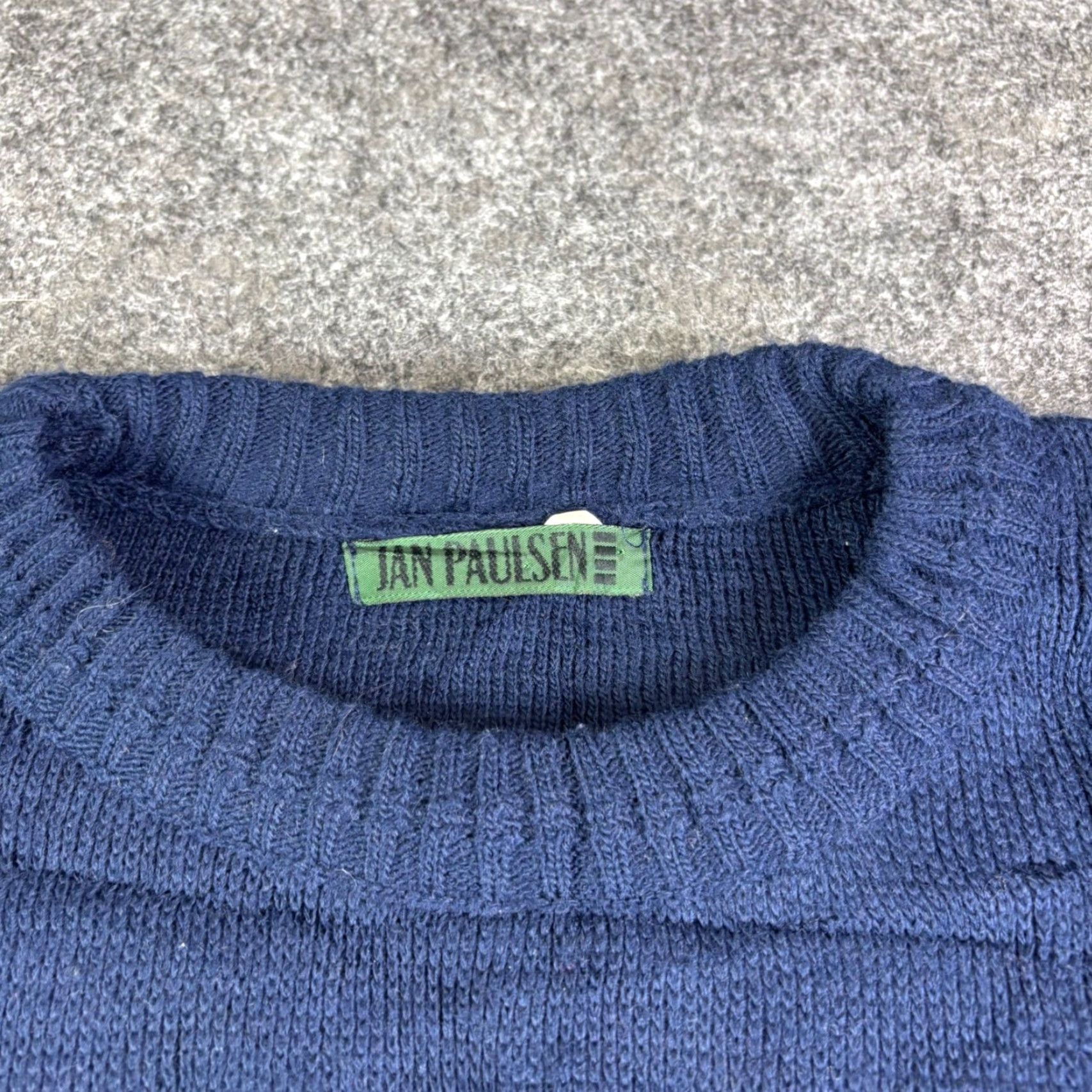 Vintage VINTAGE Jan Paulsen Crewneck Sweater Navy Blue Argyle Geometric Knit Mens XL Size US XL / EU 56 / 4 - 3 Thumbnail