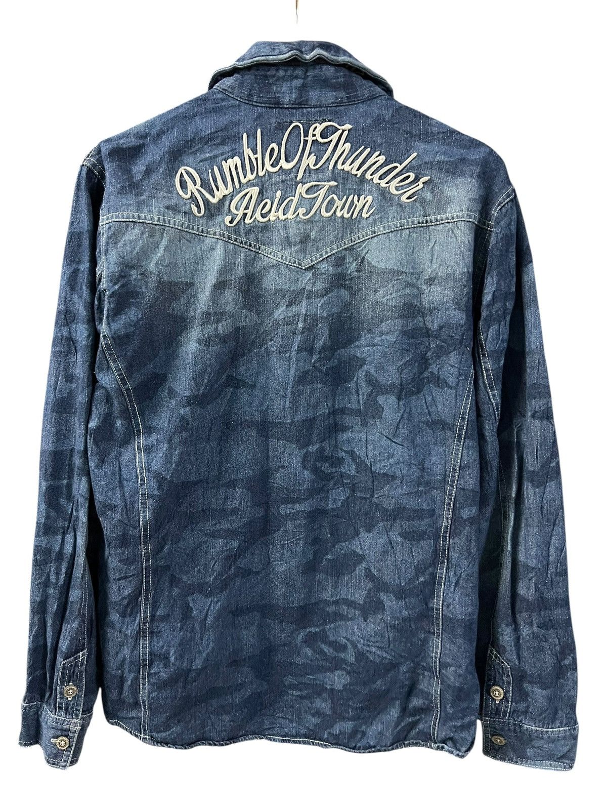 In The Attic 💥Rare In The Attic Homme Skull Punk Denim Jacket Very Rare Size US S / EU 44-46 / 1 - 2 Thumbnail