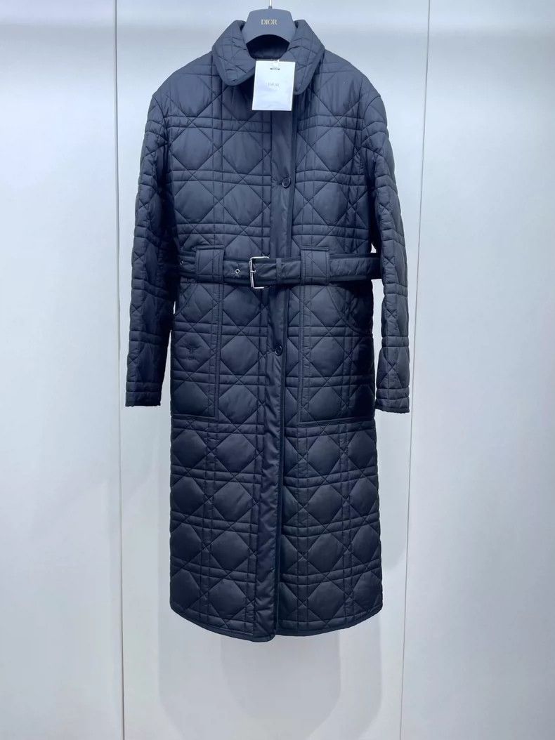 Dior Dior Black rattan checkered long cotton jacket 2504-Nextarr Size XS / US 0-2 / IT 36-38 - 1 Thumbnail
