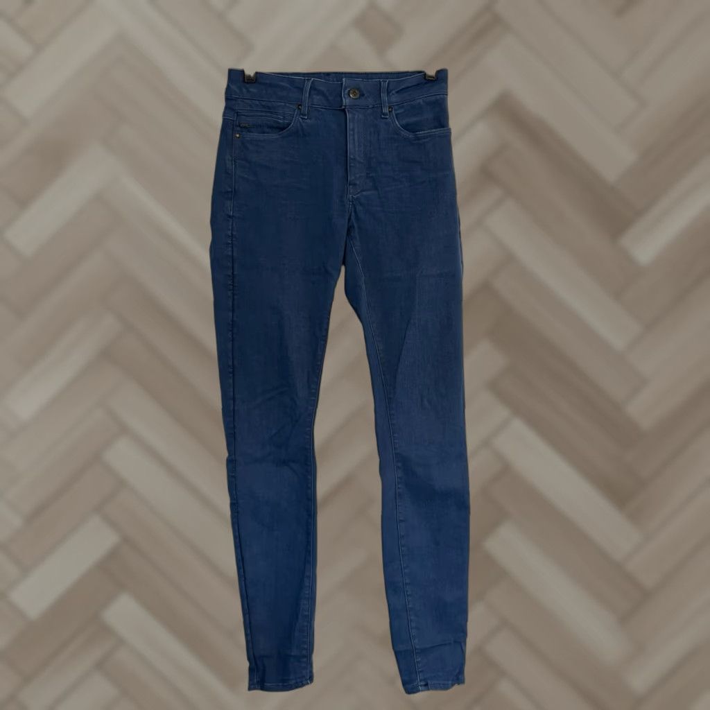 Vintage G-Star RAW Shape Jeans Womens Blue High Super Skinny Stretch Denim sz 28x32 Size 28" / US 6 / IT 42 - 1 Thumbnail