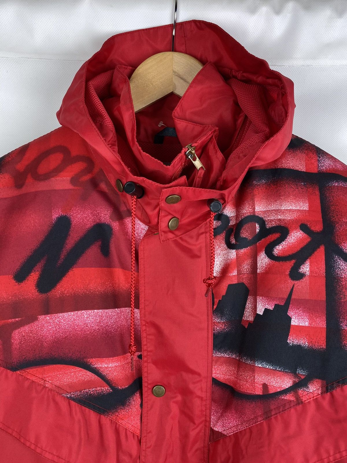 Fjallraven × Vintage Fjallraven vintage overprinted hooded windbreaker jacket Size US L / EU 52-54 / 3 - 2 Thumbnail