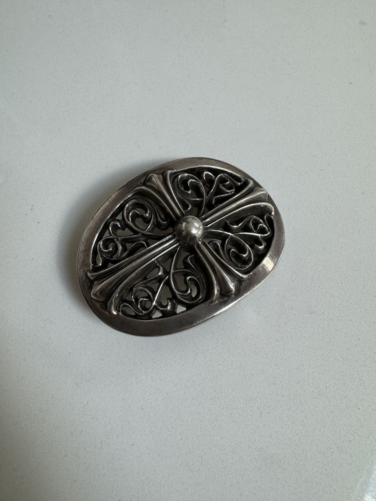Chrome Hearts Chrome Hearts Classic Oval Cross Belt Buckle Chrome Hearts Chrome Hearts Classic Oval Cross Belt Buckle