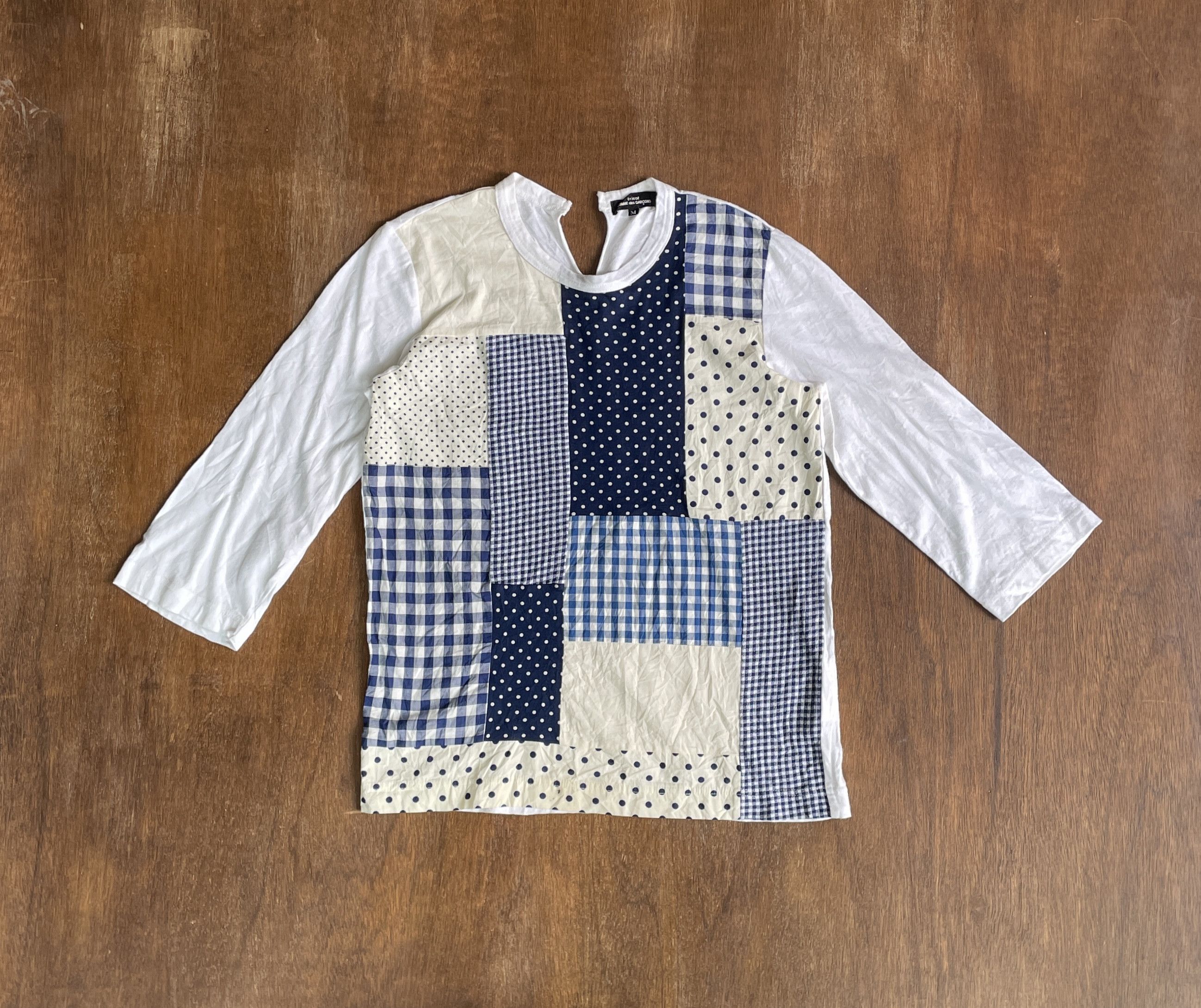 Comme des Garcons Comme des Garcons Boro Five Fabric Patch Tee 2012 Size US S / EU 44-46 / 1 - 1 Thumbnail