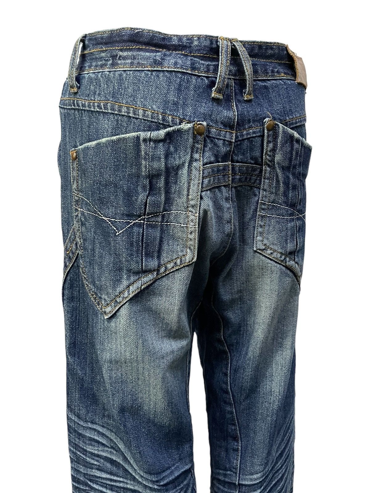 GOSTAR DE FUGA Vintage Soda Slanted Flat Seam 3D Claw Mark Loose Jeans Size US 31 - 7 Thumbnail
