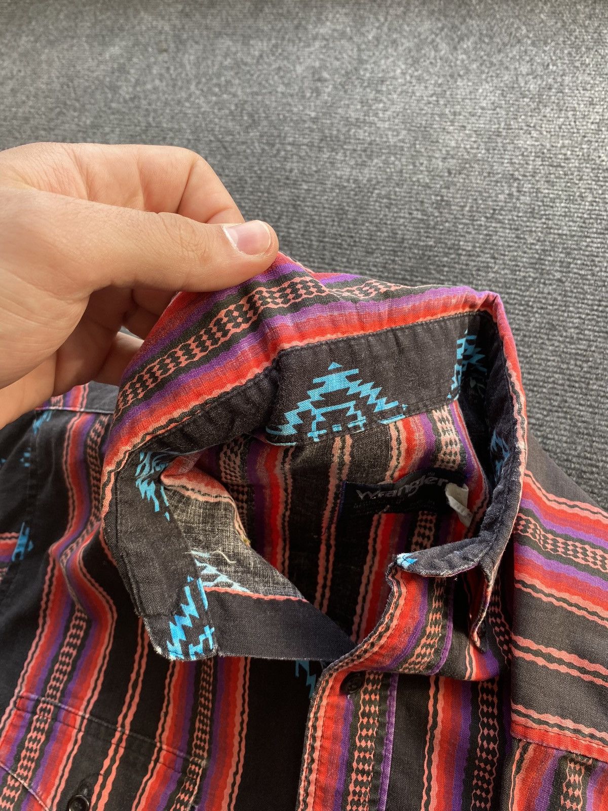Wrangler 🔥80s Wrangler Brushpopper Western shirt pearl snap aztec xl Size US XL / EU 56 / 4 - 9 Thumbnail