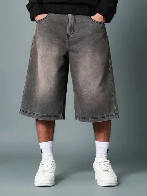 Other Washed drip denim shorts jorts RETRO Size US 30 / EU 46 - 1 Thumbnail