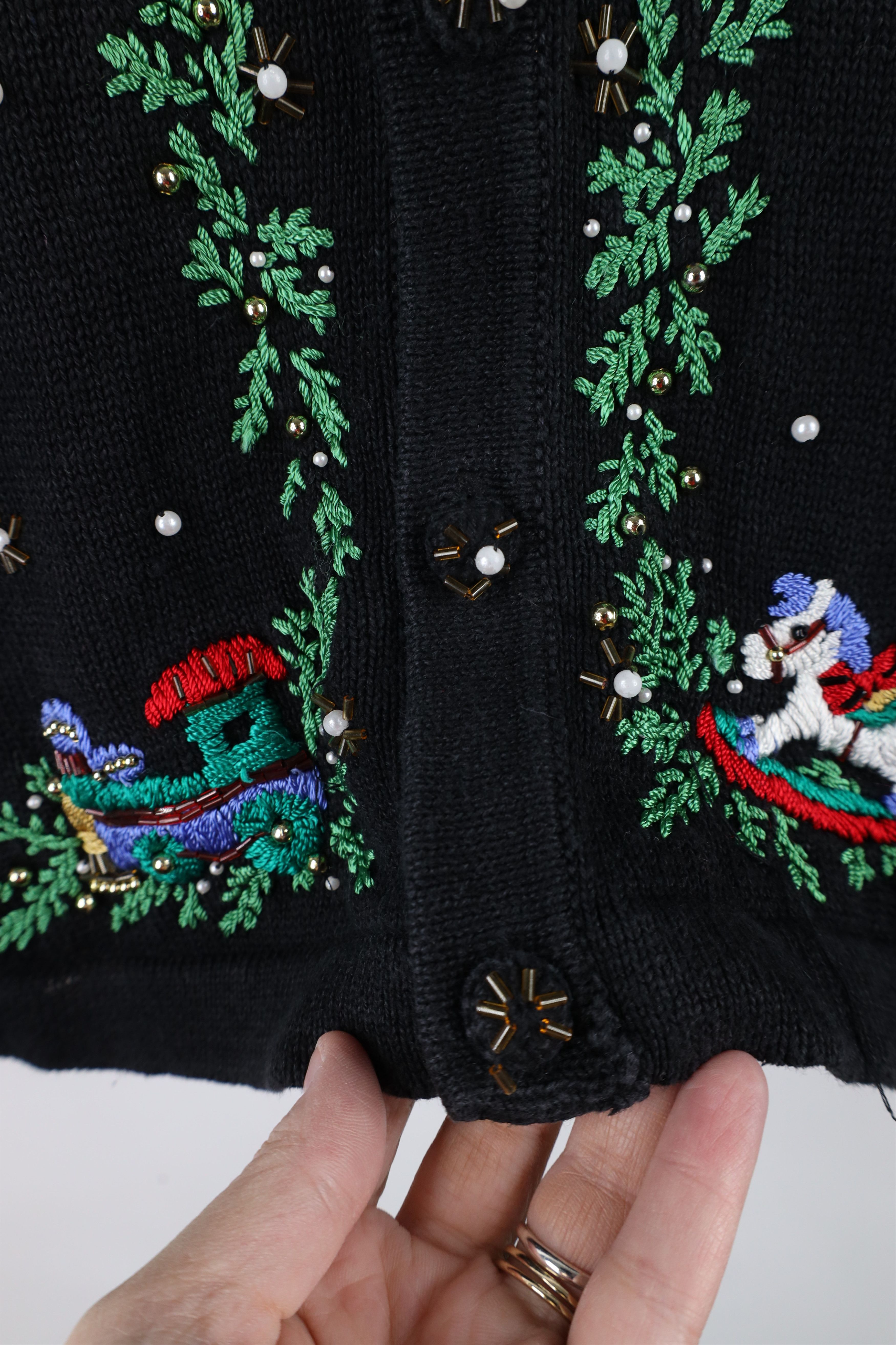 Vintage Vintage 90s Streetwear Embroidered Christmas Sweater Vest Size L / US 10 / IT 46 - 8 Thumbnail
